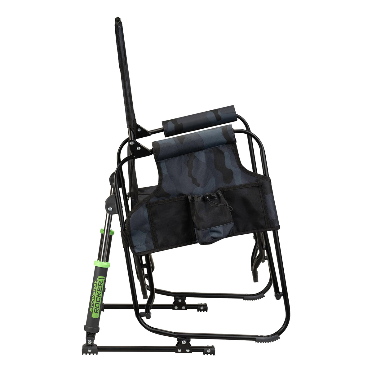 GCI Outdoor Freestyle Rocker XL with Side Table Camping Chair | Portable Folding Rocking Chair with Solid, Durable Armrests, Drink Holder & Comfortable Backrest — Black Father Jim Norris notebooks