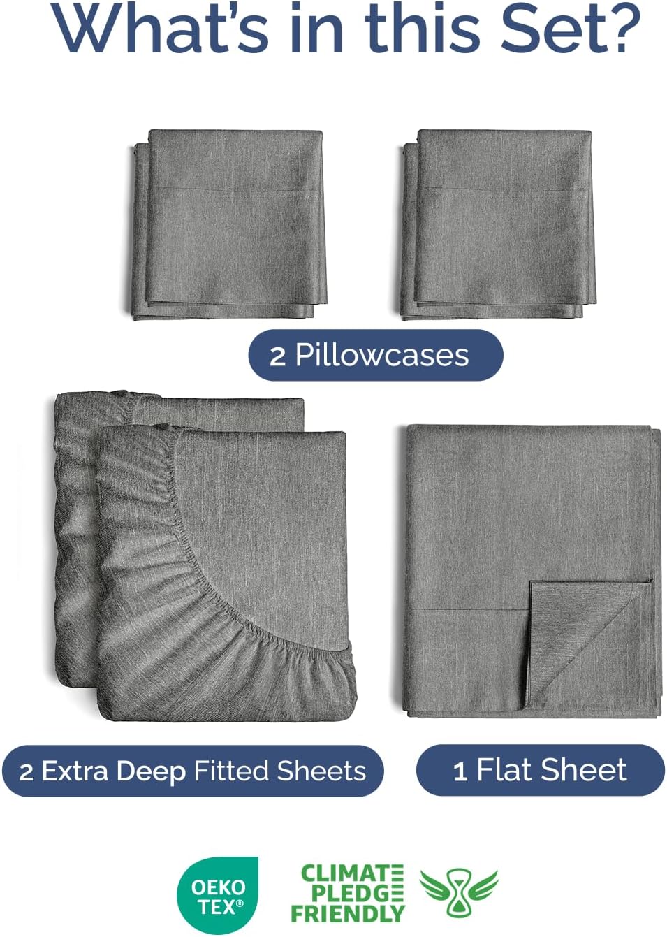 CGK Extra Deep Twin XL Sheet Set - 4pc College Dorm Room - Coral