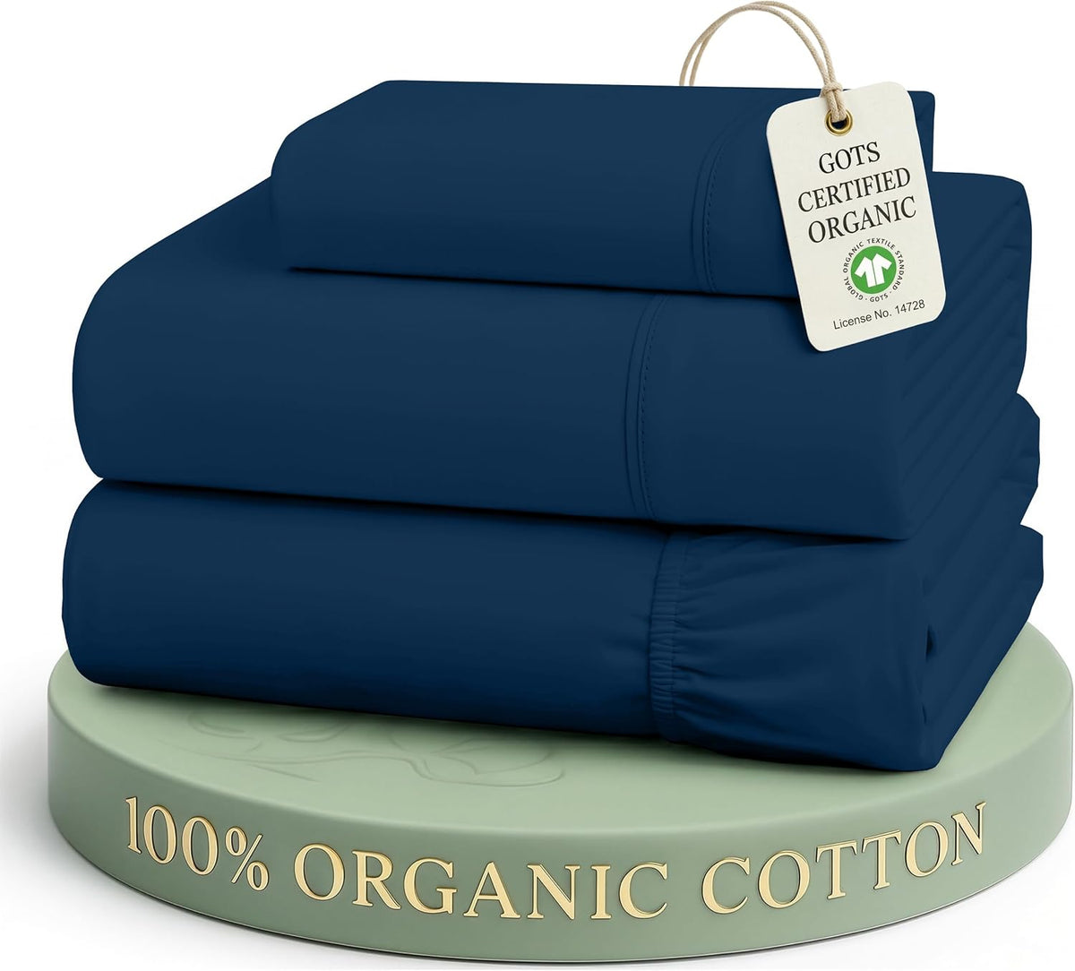LANE LINEN California King Sheets 100% Organic Cotton 4pc Percale - White