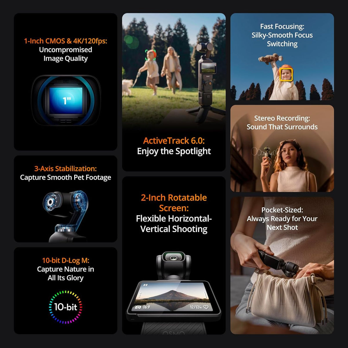 DJI Osmo Pocket 3 Creator Combo, Vlogging Camera with 1'' CMOS & 4K/120fps Father Jim Norris notebooks