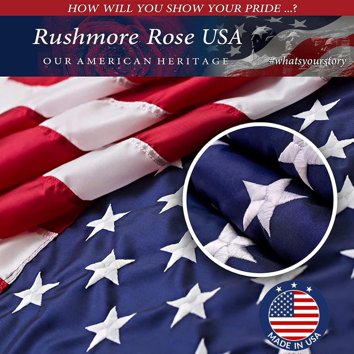 American Flags for Outside 3X5 (Pack of 10) -American Flag made in USA with Embroidered Stars and Sewn Stripes US Flag 3x5 Heavy Duty Outdoor Made in USA for High Wind- All Weather Flags Father Jim Norris notebooks