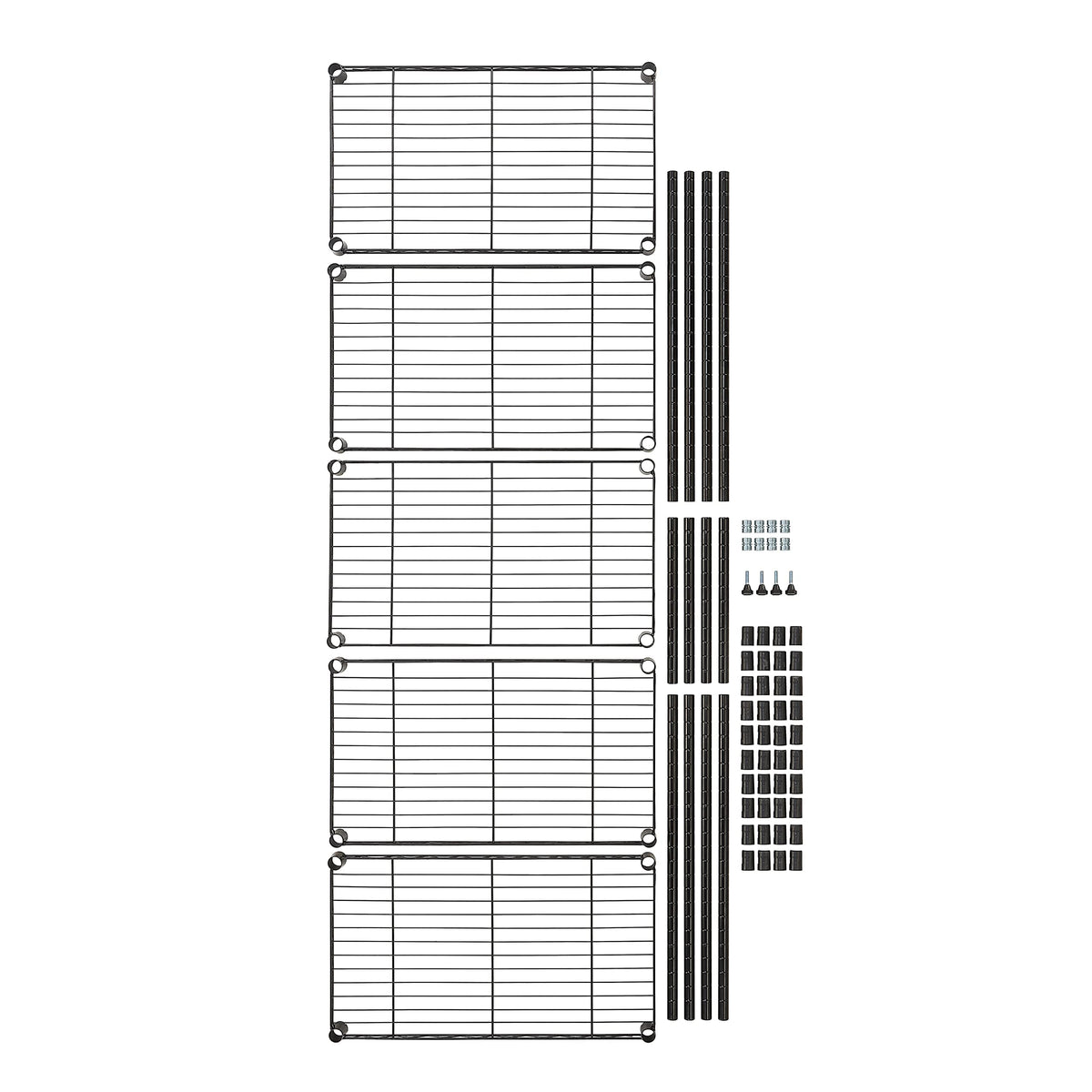 Amazon Basics 5-Shelf Adjustable Heavy Duty Steel Wire Storage Shelves for Garage