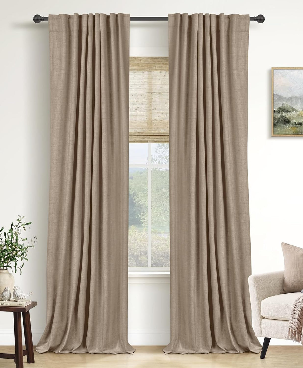 Blush Pink Total Blackout Sliding Door Curtains 96 Inches Long
