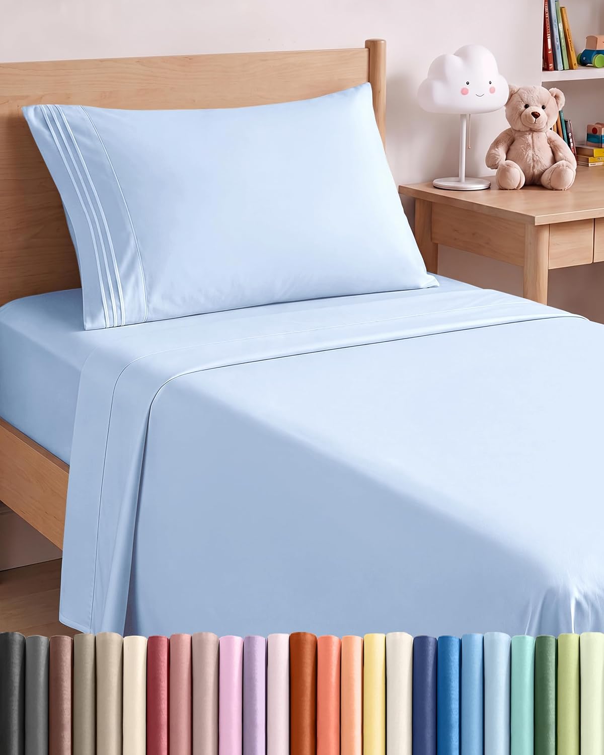 Queen Size 4 Piece Sheet Set - Breathable & Cooling Sheets - Dark Grey