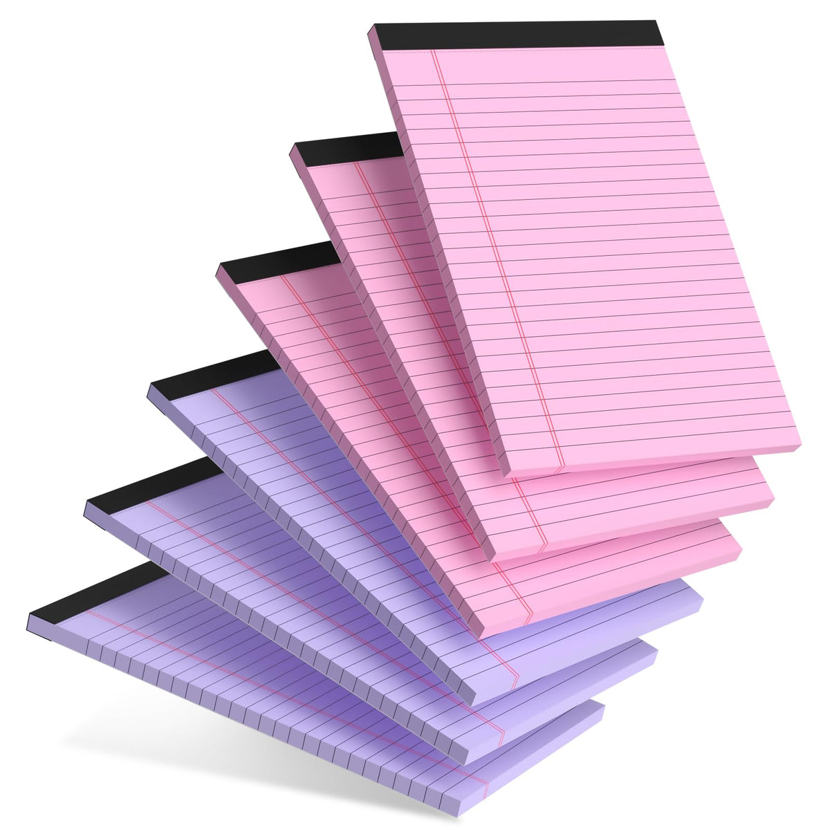 AILZFEI 6pcs Small Note Pad 5x8 College Ruled Legal Pads Paper Notepads 6 Pack Study Back Writing Pads 5 x 8 Legal Pads Perforated Narrow Ruled Pads of Paper White Father Jim Norris notebooks