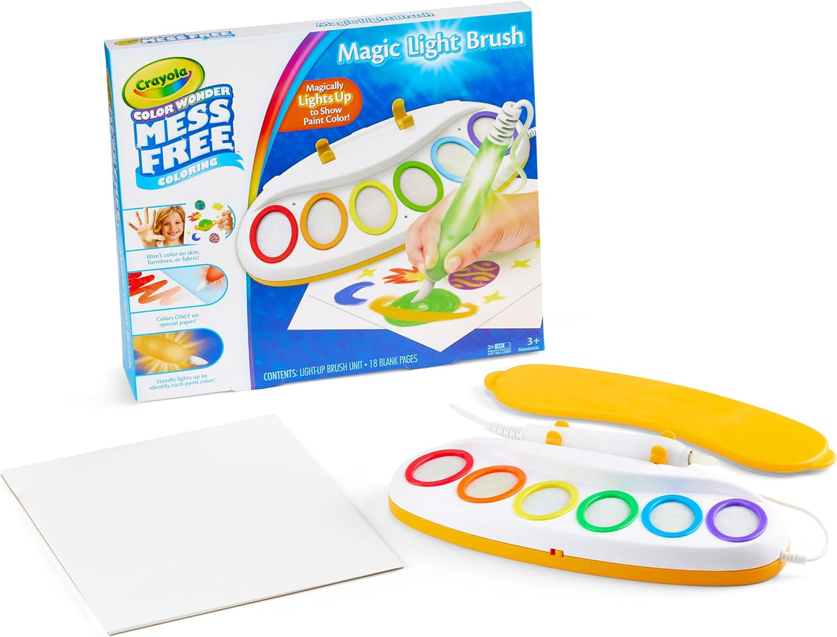 Crayola Color Wonder Magic Light Brush, Mess Free Painting for Kids, Age 3+