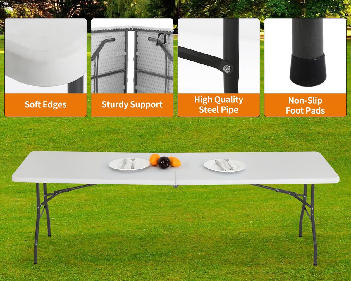 BestOffice | 6FT Folding Table | Black | Portable Plastic Table Father Jim Norris notebooks