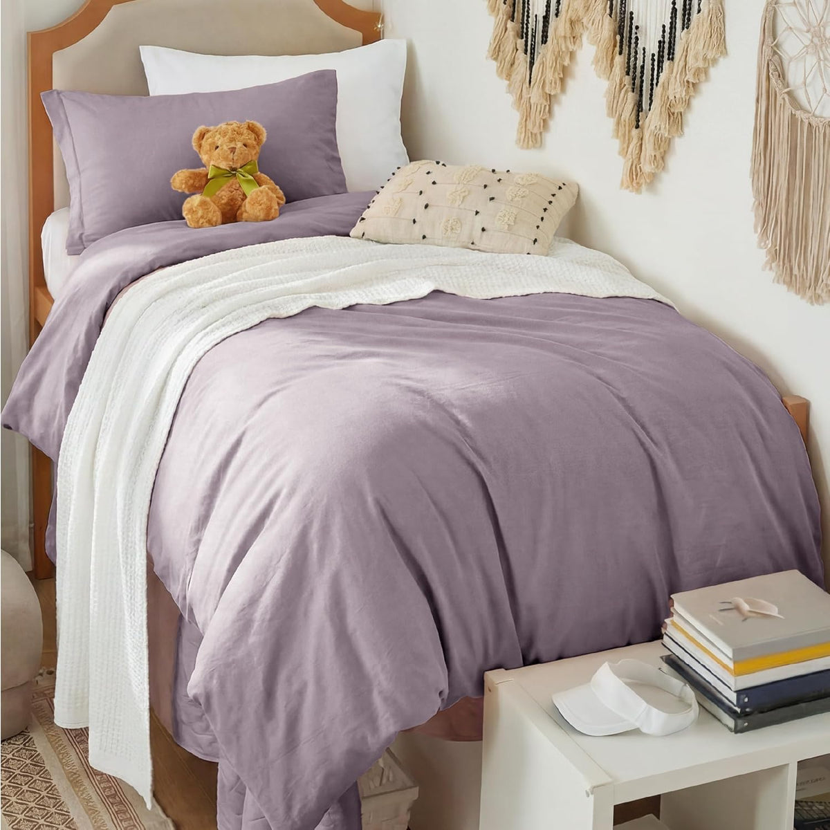Bedsure Skipper Blue Duvet Cover Queen Size - 3 Pieces Prewashed Cotton-Like Polyester Extra Soft Bedding Set, Includes 1 Duvet Cover 90x90 Inches with Zipper Closure & 2 Pillow Shams, No Comforter