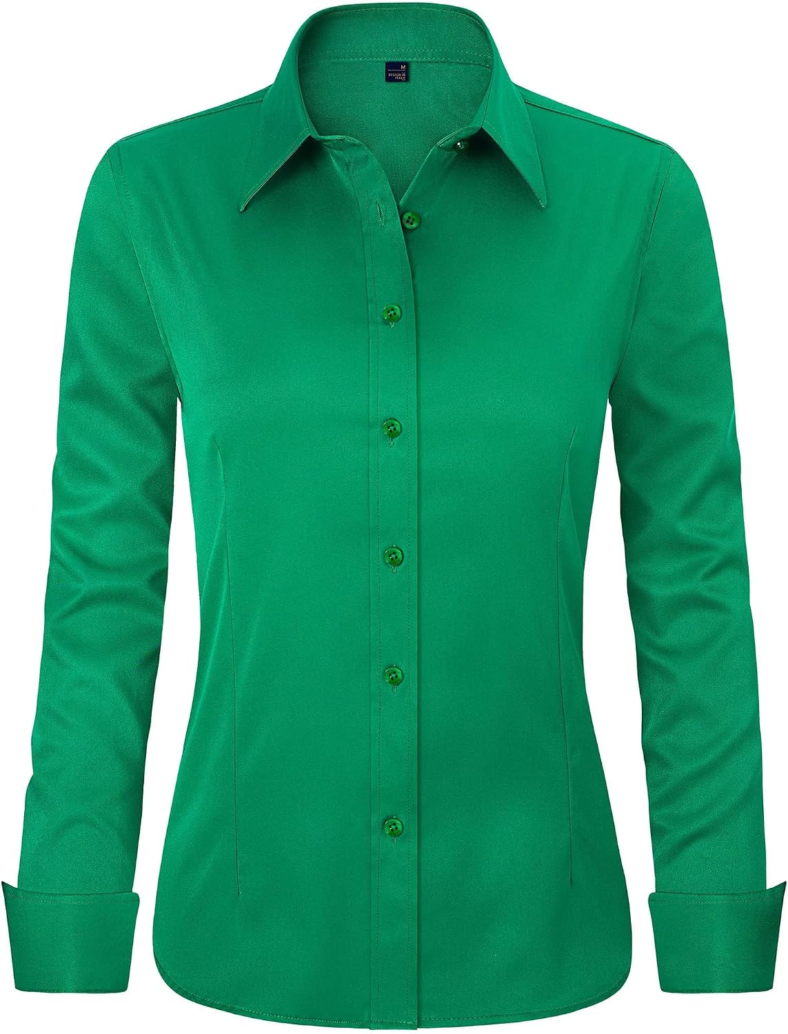 J.VER Womens Dress Shirts Long Sleeve Button Down Shirt Wrinkle-Free Business Casual Blouse Office Work Tops