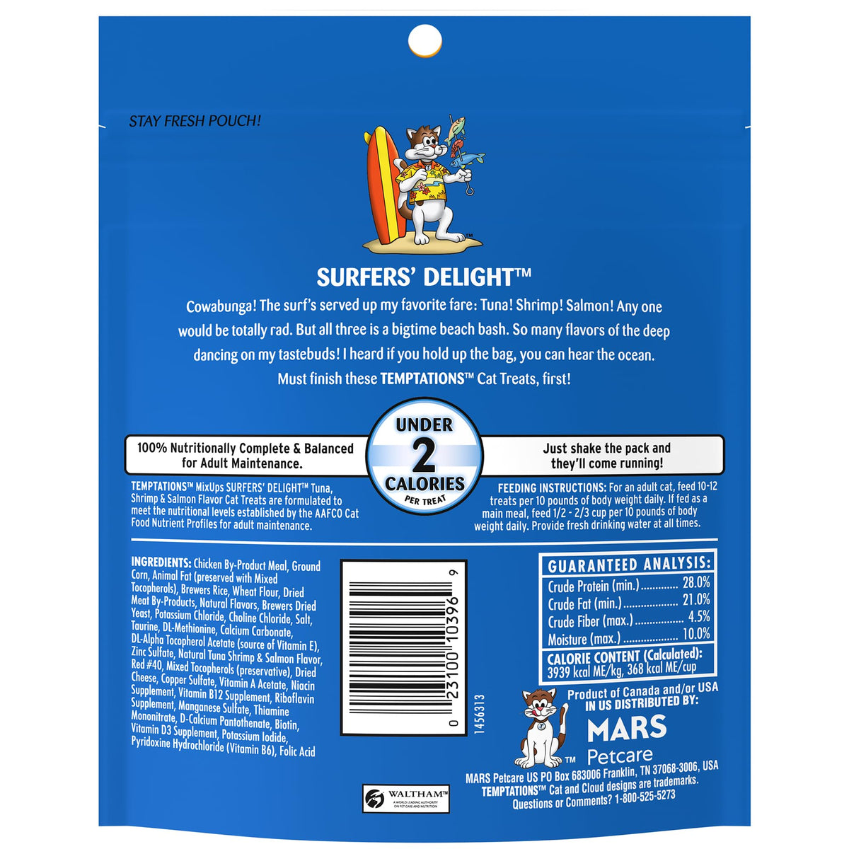 Temptations MixUps Crunchy Cat Treats, Surfer's Delight, 16 oz Father Jim Norris notebooks