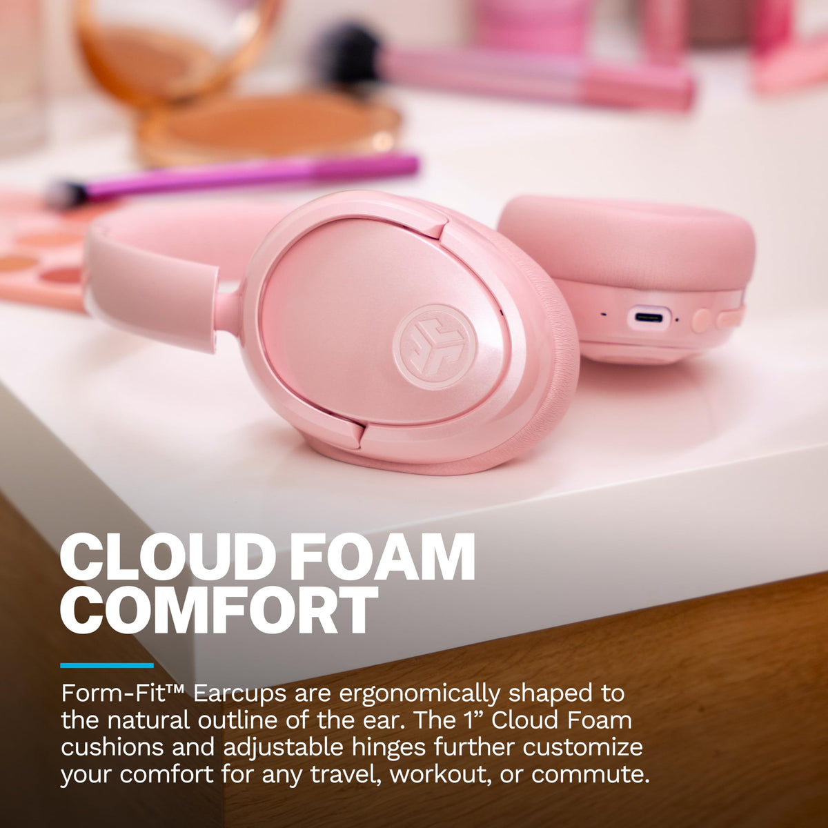 JLab JBuds Lux ANC Wireless Over-Ear Headphones, Limited Edition Navy Father Jim Norris notebooks