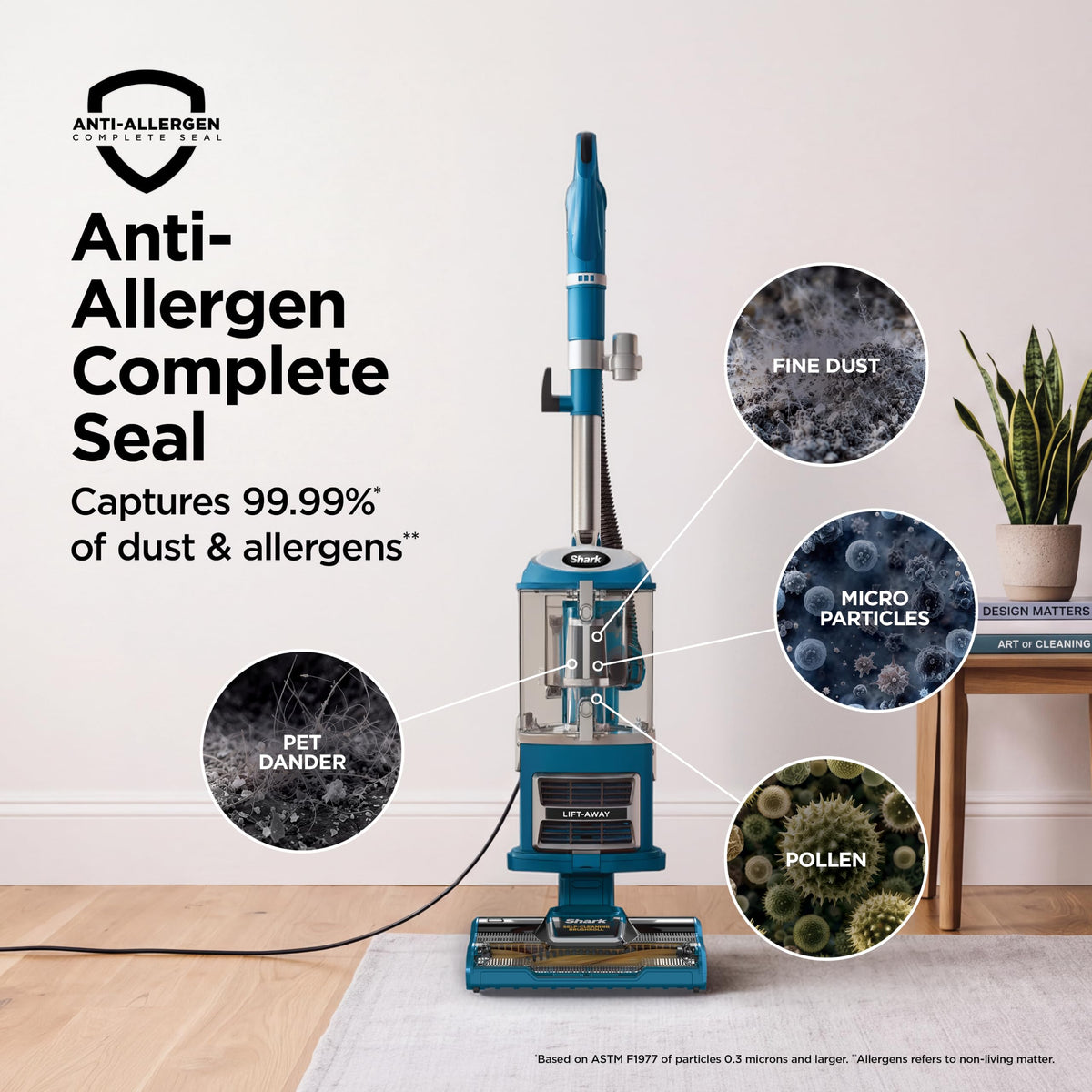 Shark Navigator Lift-Away Upright Vacuum Cleaner, HEPA, Lavender, NV352
