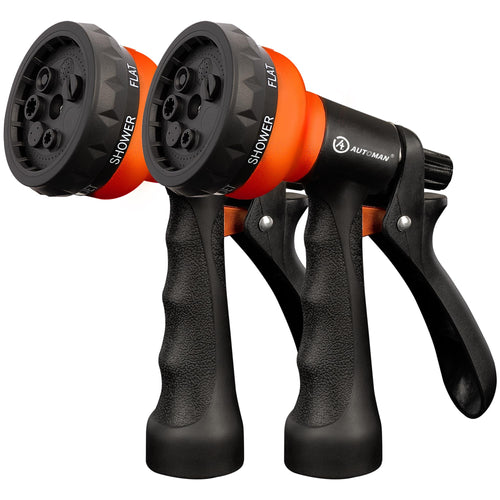 AUTOMAN Garden Hose Nozzle, Water Hose Sprayer Nozzle with 7 Adjustable Watering Patterns, Slip Resistant for Watering Plants, Lawn& Garden, Washing Cars, Cleaning, Showering Pets & Outdoor Fun. Father Jim Norris notebooks