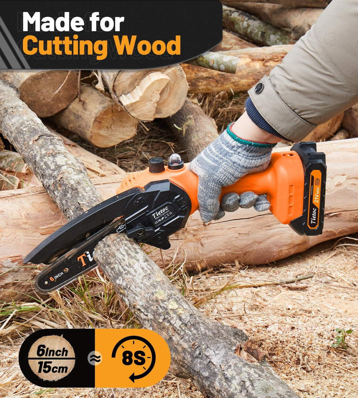 TIETOC 2-in-1 Brushless Pole Saw for Tree Trimming – 8" Mini Electric Chainsaw with 2×4000mAh Batteries, Auto Oiling, Tool-Free Adjustment,Cordless Battery Powered Saw for Home Garden Branch Cutting Father Jim Norris notebooks