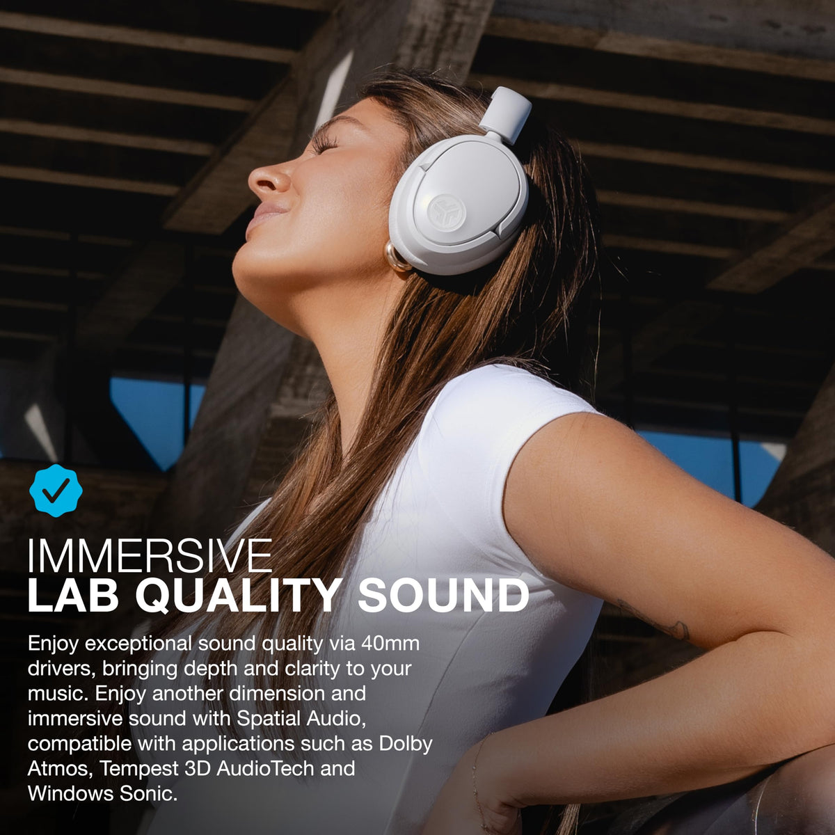 JLab JBuds Lux ANC Wireless Over-Ear Headphones, Limited Edition Navy Father Jim Norris notebooks