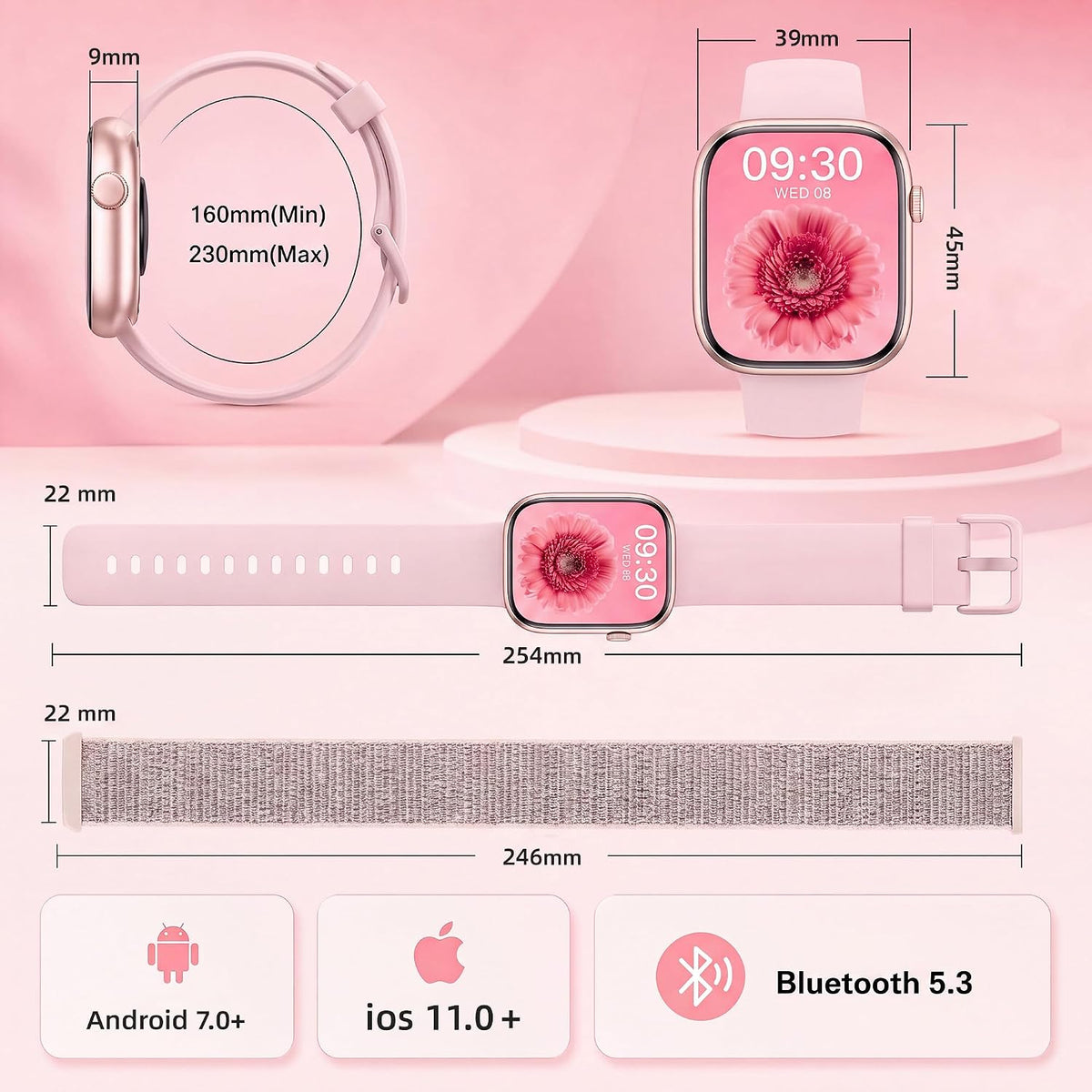 Smart Watch for Women, 1.83"HD Fitness Trackers with Answer/Calls, 2 Bands Father Jim Norris notebooks