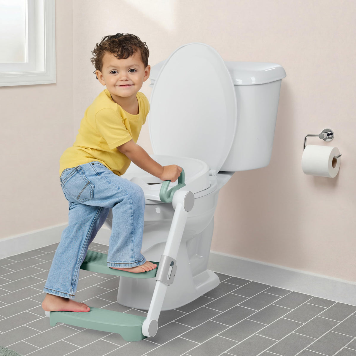 Ingenuity My Size Potty Training Toilet Kit with Sylvi Potty Training Book, Makes Learning