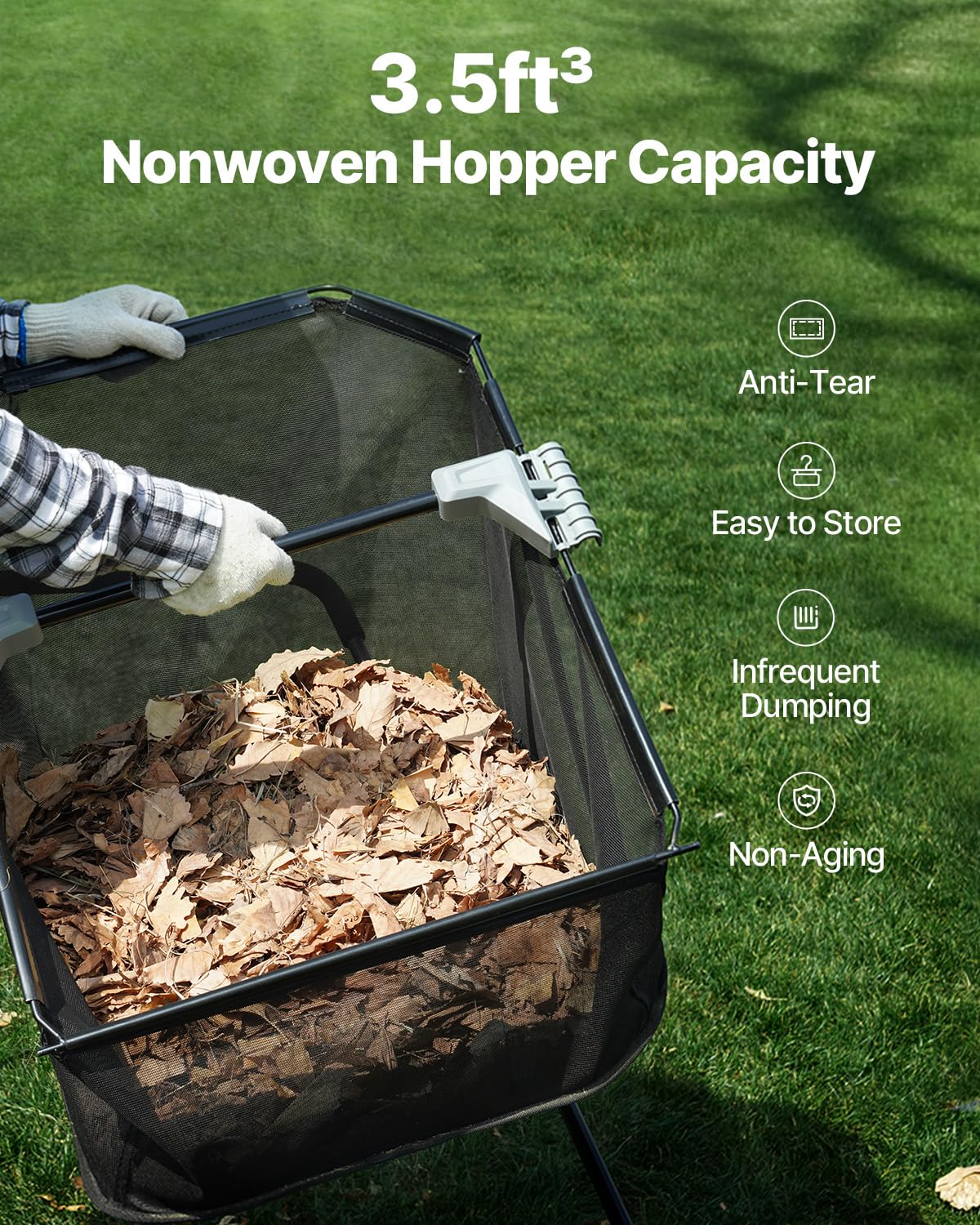 VEVOR Push Lawn Sweeper 26 in Leaf & Grass Collector 7 cu. ft. Hopper Bag Father Jim Norris notebooks