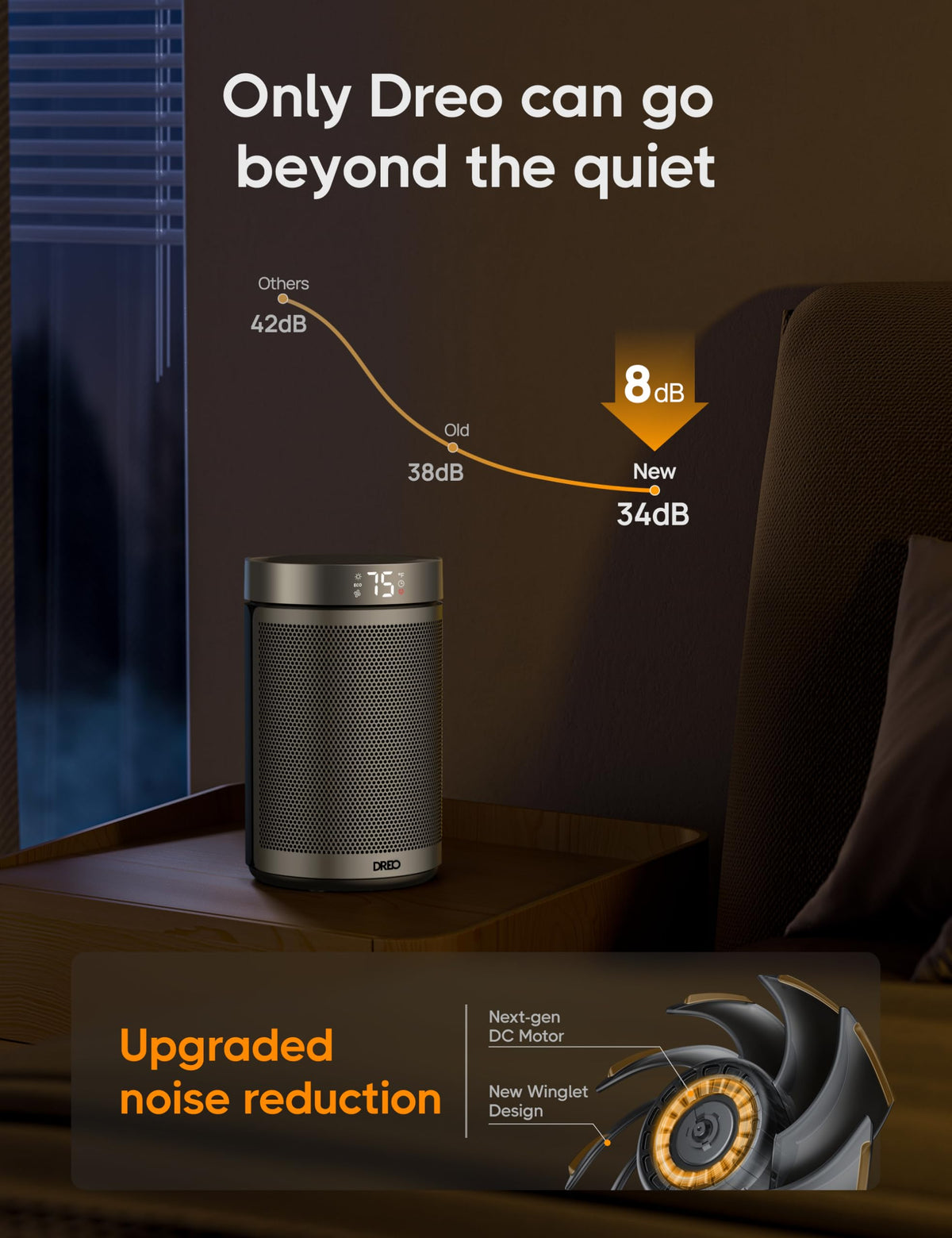 DREO Space Heater, Portable Electric Heaters for Indoor Use with Thermostat