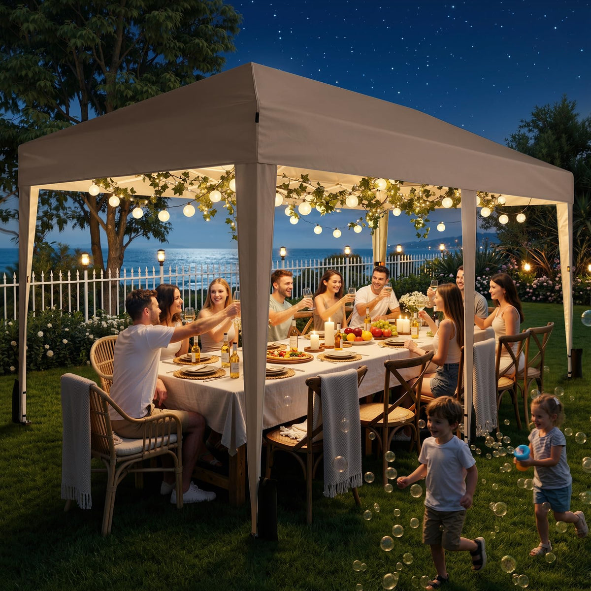 10x10 Pop Up Canopy Tent with One-Push Center Lock,Dark Gray Father Jim Norris notebooks