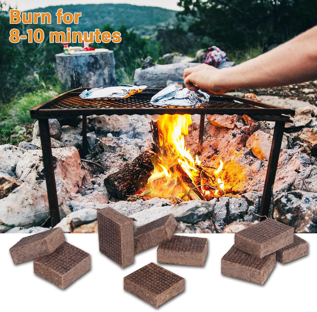 HGD Larger 32pcs Fire Starter, Natural Fire Starters for BBQ, Campfire, Fireplace, Charcoal, Wood Stove, Chimney, Fire Pit, Grill, Smoker, Indoor Outdoor Use Father Jim Norris notebooks