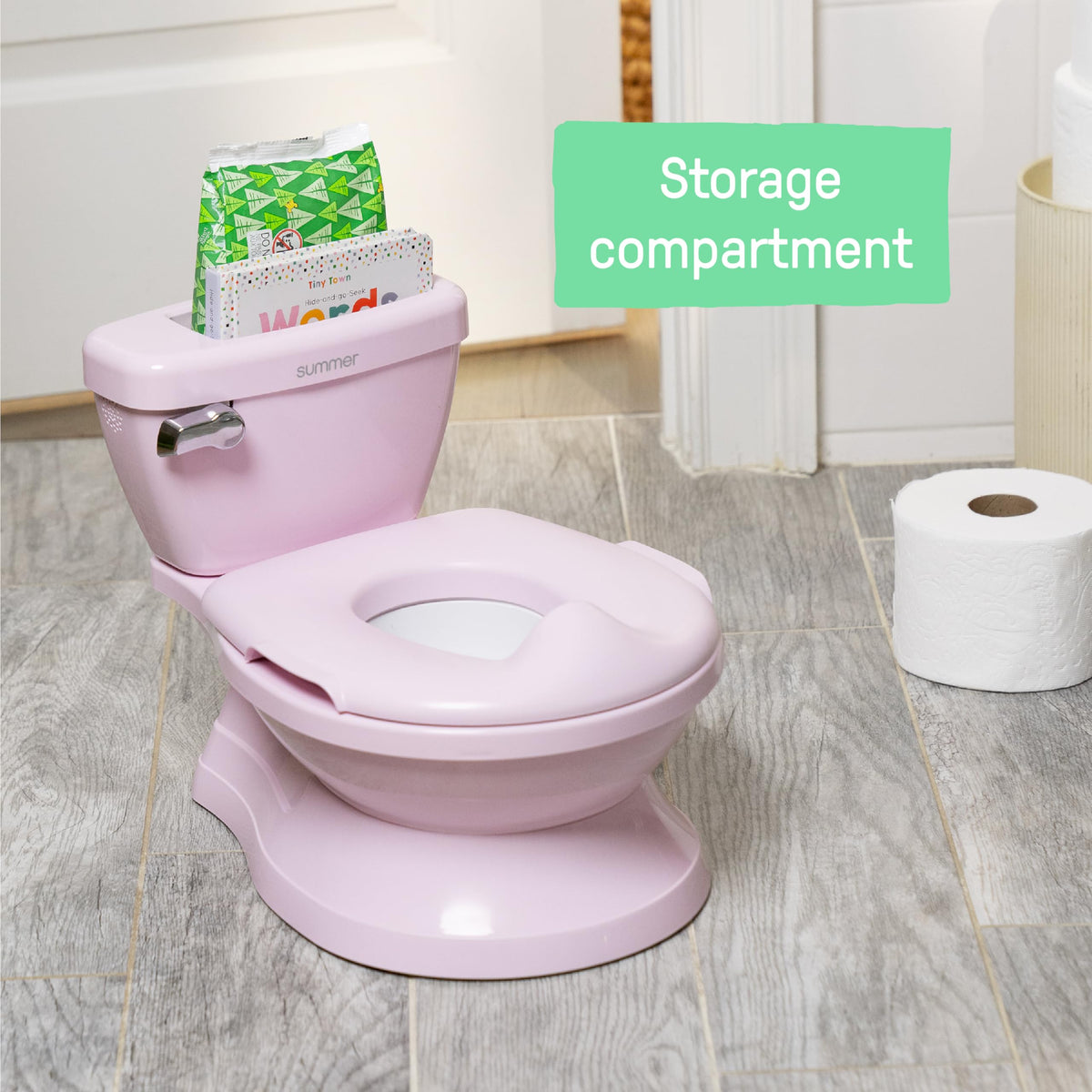 Ingenuity My Size Potty Training Toilet Kit with Sylvi Potty Training Book, Makes Learning