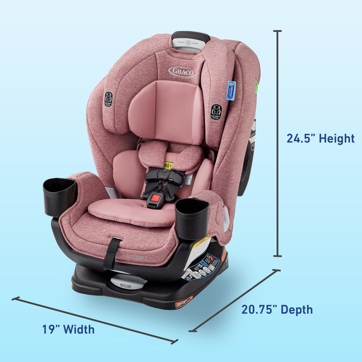 Graco Extend2Fit 2-in-1 Convertible Car Seat, Gotham