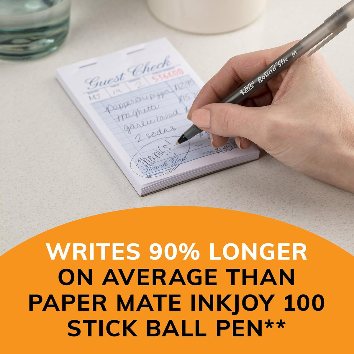 BIC Round Stic Xtra Life Ballpoint Pen, Ultra Long Lasting and Consistent Ink Flow, 60-Count in Black Ink Father Jim Norris notebooks