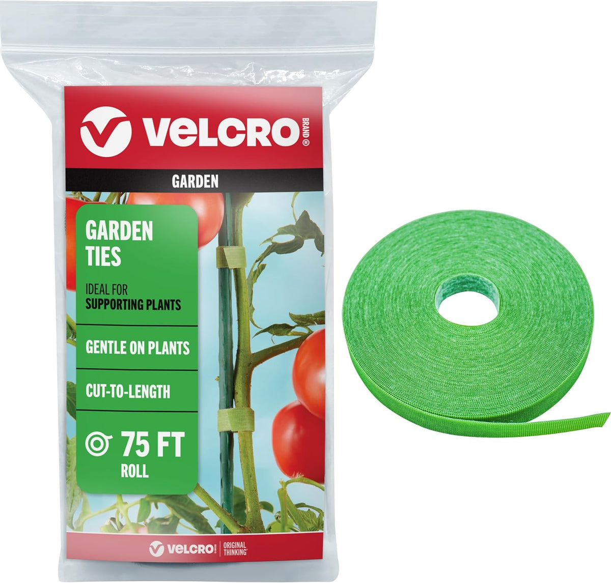 VELCRO Brand Adjustable Plant Ties, Green Garden Tape, 75 ft x 1/2 in Father Jim Norris notebooks