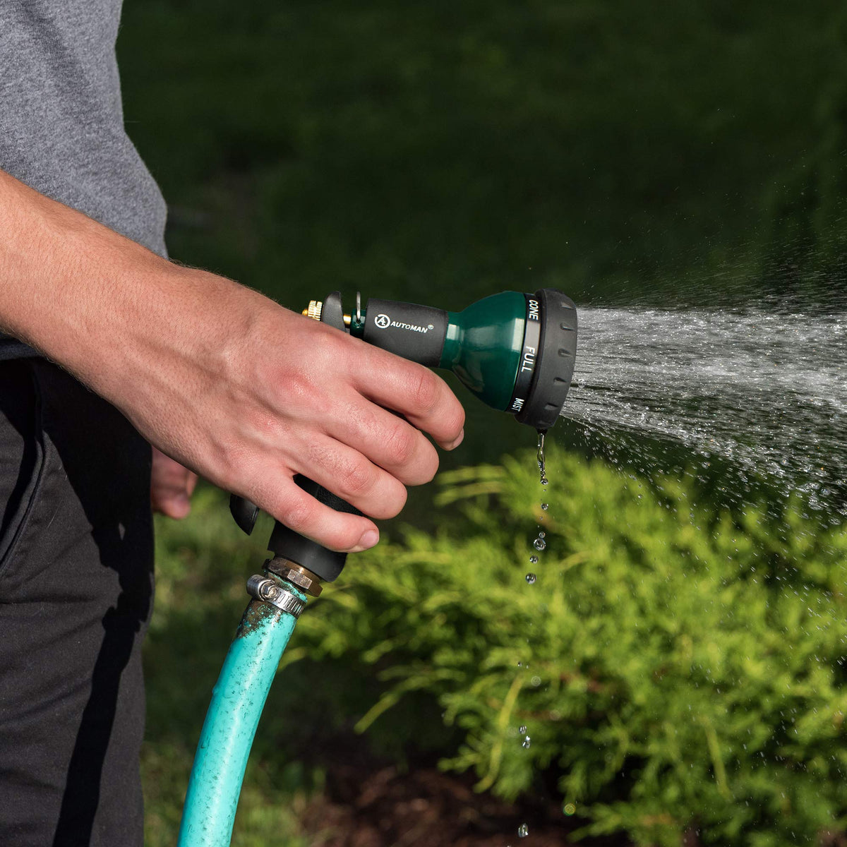 AUTOMAN Garden Hose Nozzle, Water Hose Sprayer Nozzle with 7 Adjustable Watering Patterns, Slip Resistant for Watering Plants, Lawn& Garden, Washing Cars, Cleaning, Showering Pets & Outdoor Fun. Father Jim Norris notebooks