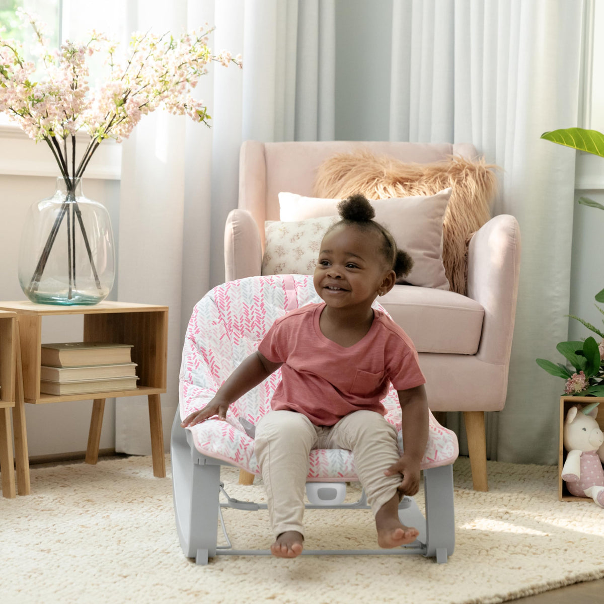Ingenuity Keep Cozy 3-in-1 Grow with Me Vibrating Baby Bouncer, Seat & Infant to Toddler Rocker, Vibrations & -Toy Bar, 0-30 Months Up to 40 lbs (Weaver)