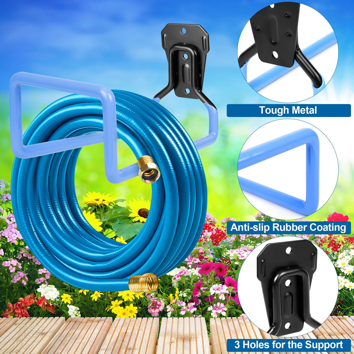 PeoMev Hose Holder Wall Mount Metal Hose Hook Garden Hose Rack Father Jim Norris notebooks