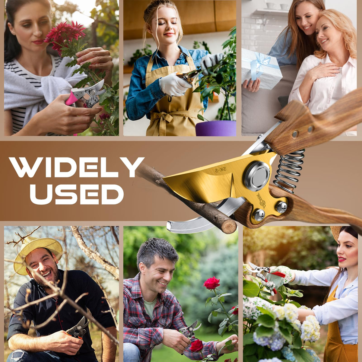 DECERK® 8.5" Professional Pruning Shears, Effortlessly Prunes 3/4" Branches Father Jim Norris notebooks
