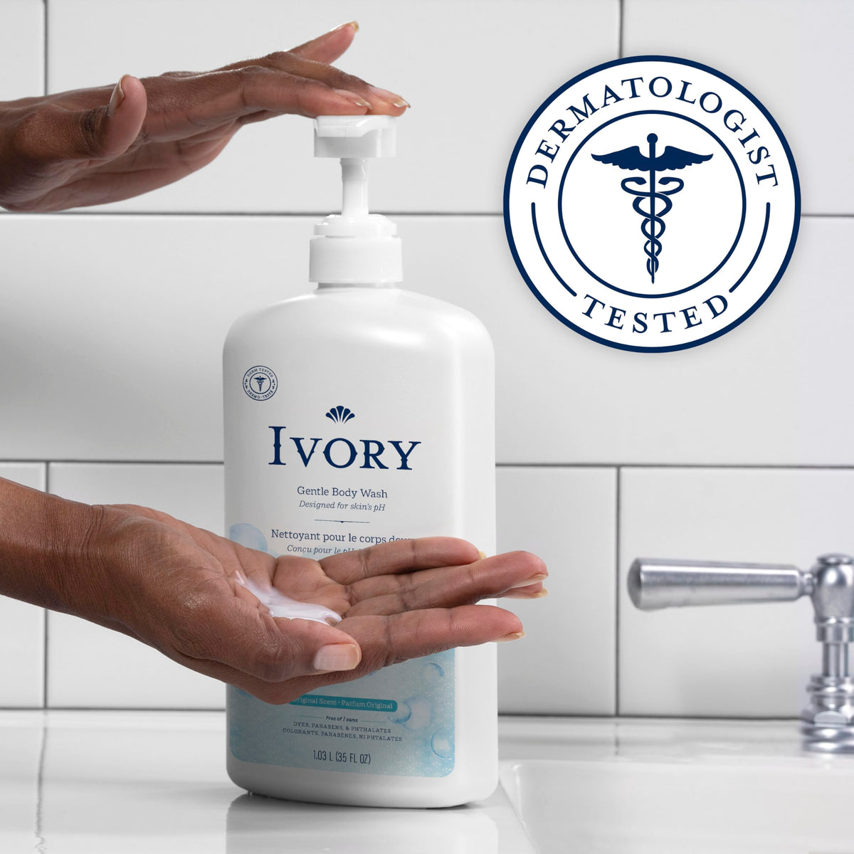 Ivory Body Wash Designed for the Whole Family, Original Scent, 35 fl oz