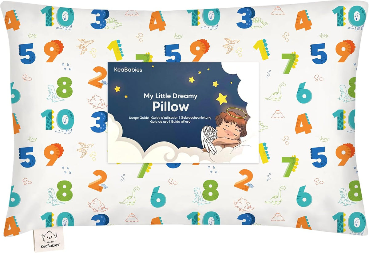 Toddler Pillow with Pillowcase, 13x18 My Little Dreamy Pillow (ABC Land)