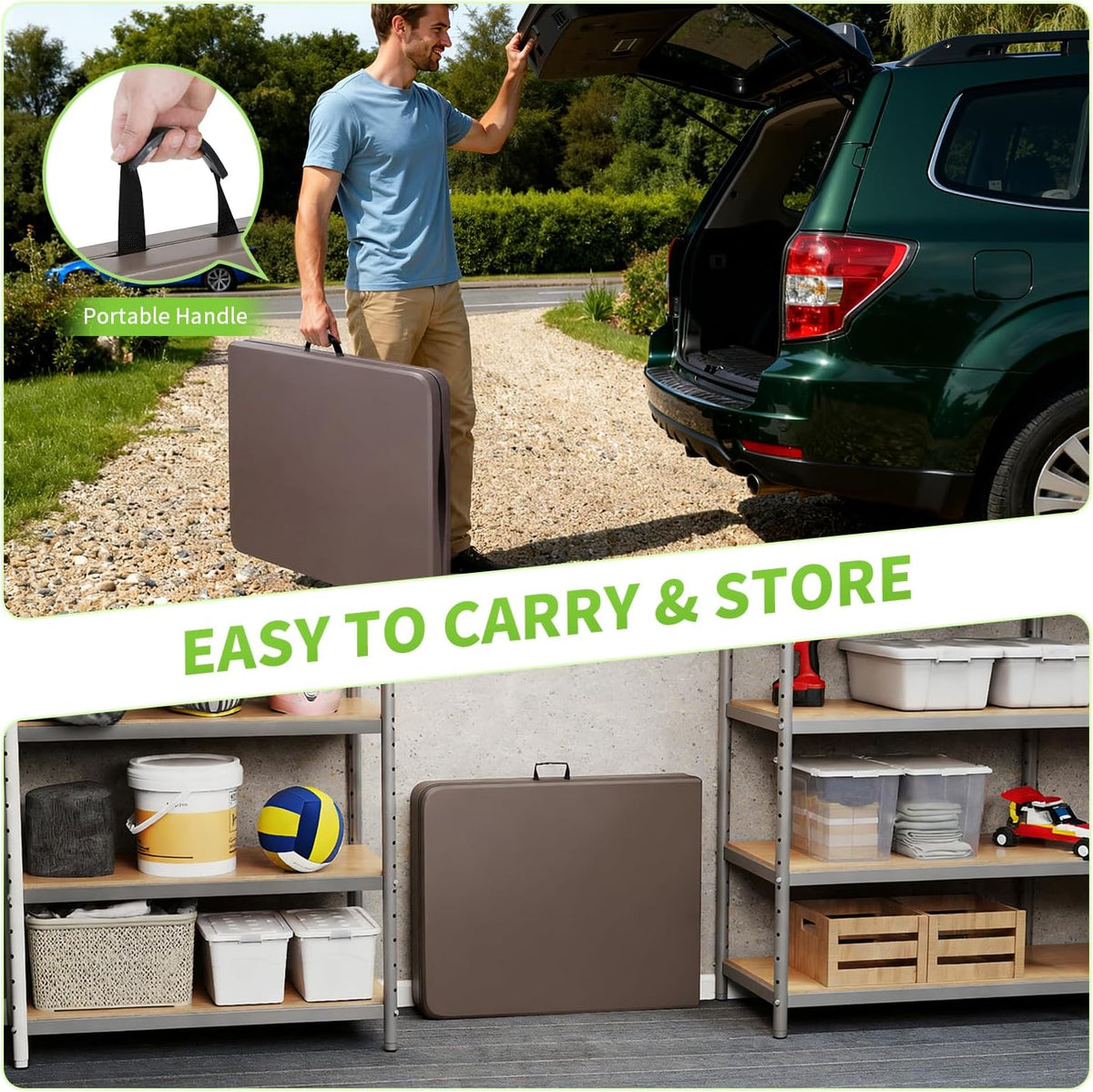 BestOffice | 6FT Folding Table | Black | Portable Plastic Table Father Jim Norris notebooks