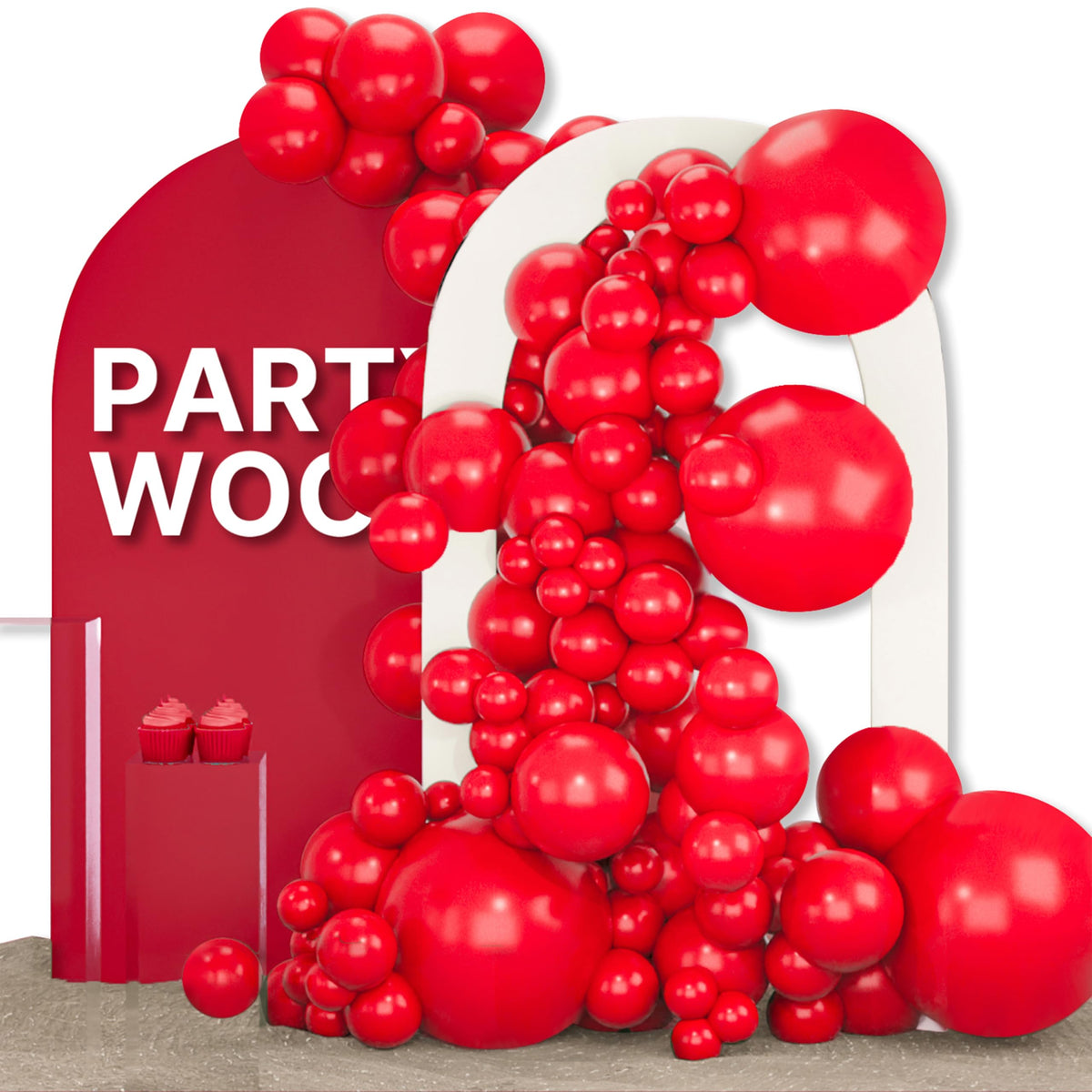 PartyWoo Assorted Colors Rainbow Balloons 50pcs Multicolor Colorful Color