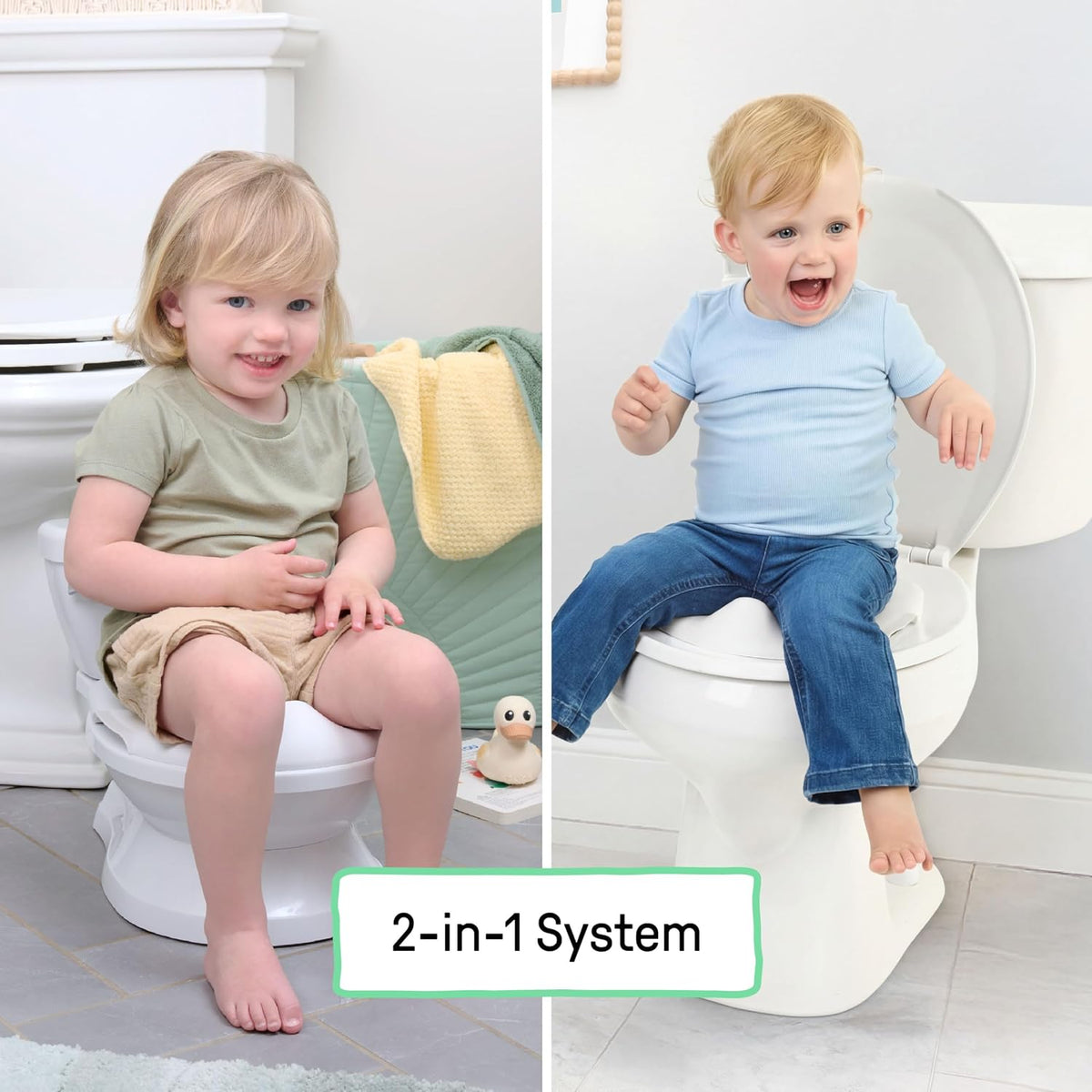 Ingenuity My Size Potty Training Toilet Kit with Sylvi Potty Training Book, Makes Learning