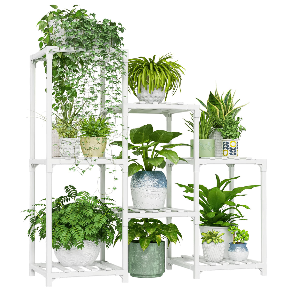 Bamworld Plant Stand Indoor with Flower Fairy Lights Battery Plant Shelf Father Jim Norris notebooks