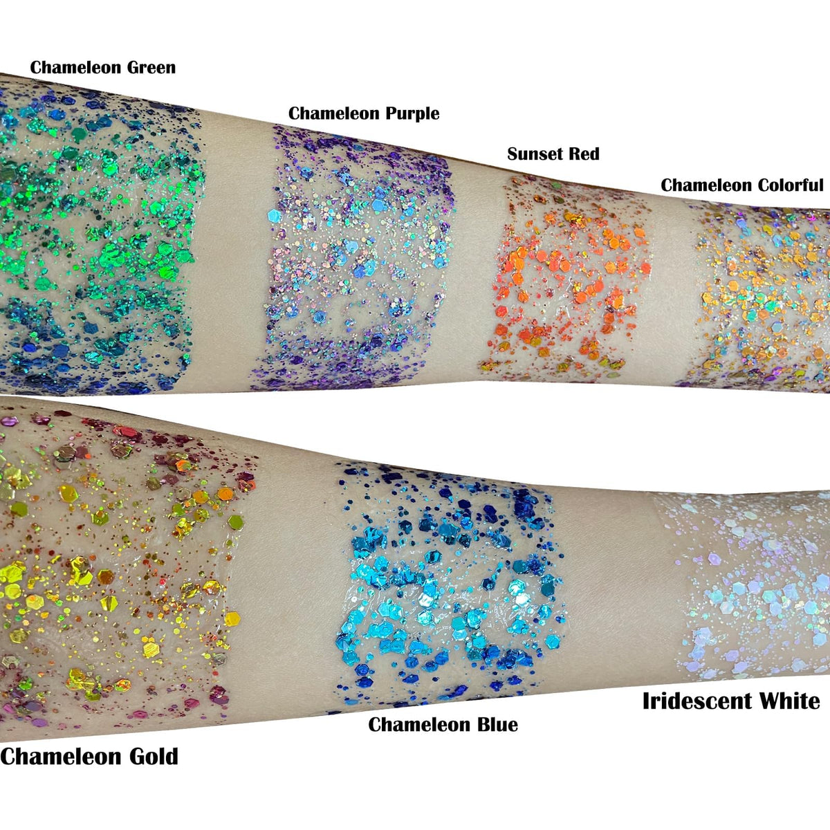 Clear White Face Body Glitter Gel, Halloween Mermaid Fairy Hair Glitter Makeup for Kids