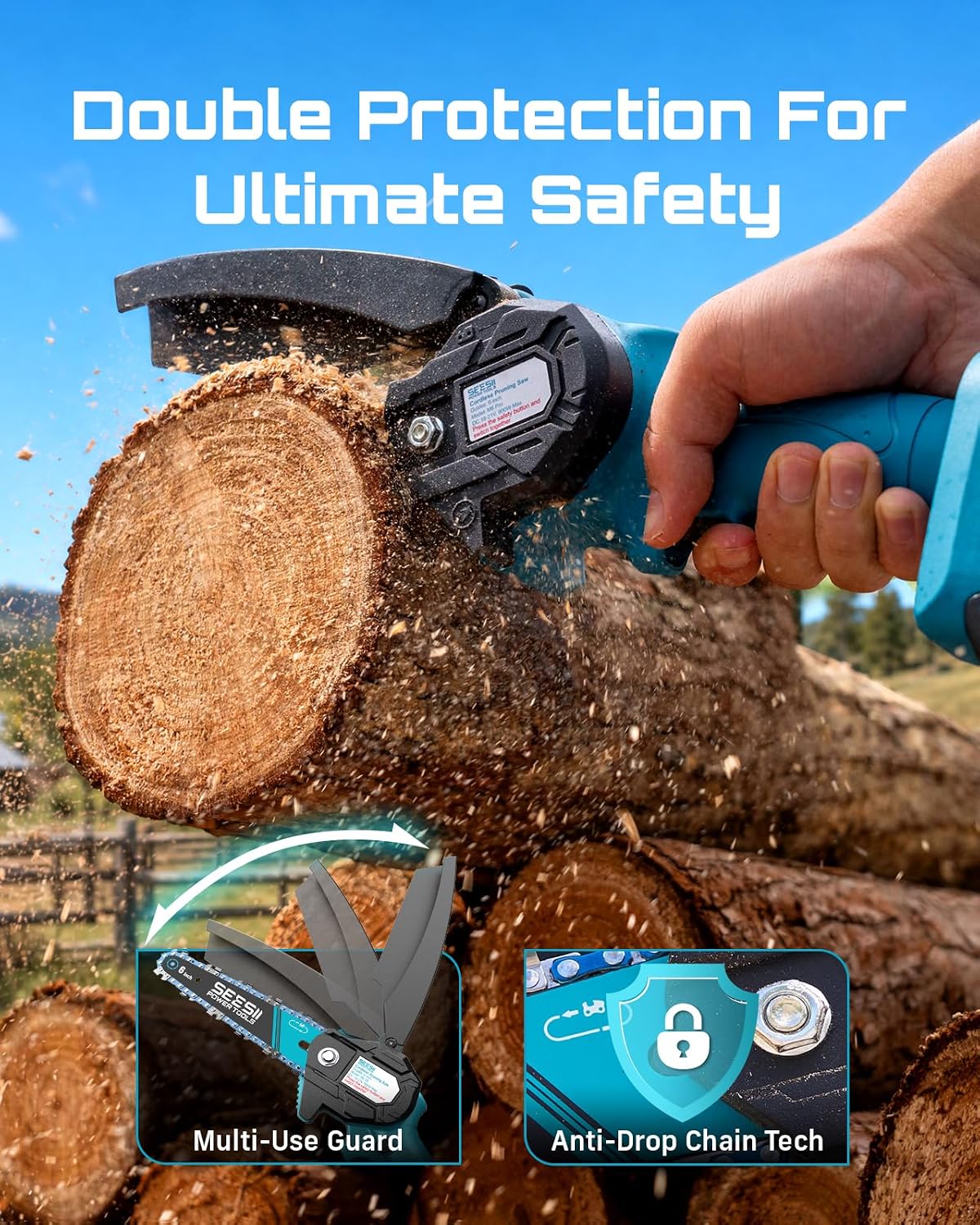 SEESII Flagship 8-Inch Cordless Mini Chainsaw, Upgraded Brushless Motor Father Jim Norris notebooks