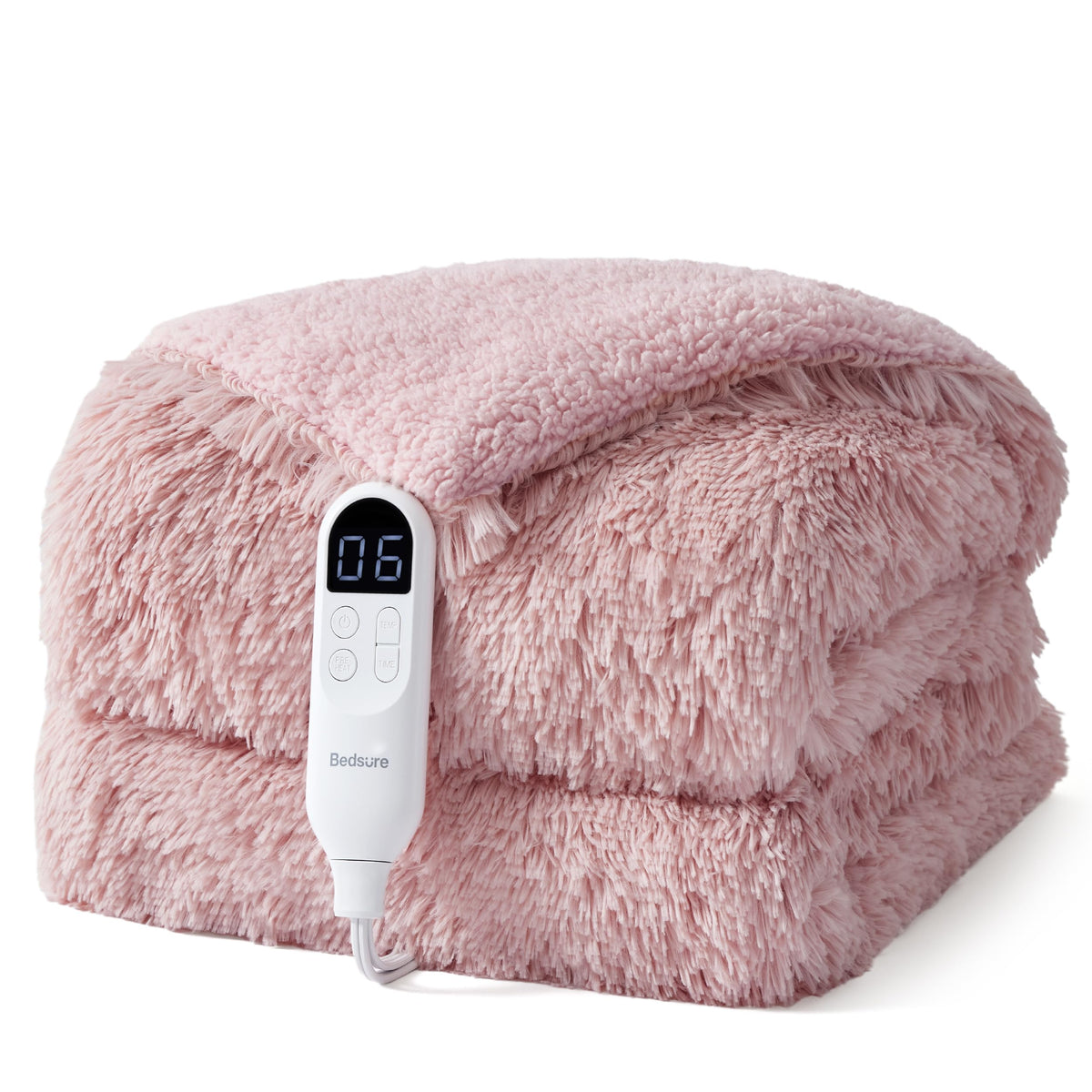 Bedsure Electric Blanket Twin with Preheat Function - Soft Flannel Heated Blanket Twin Size, Fast Heating with 6 Time Settings (Up to 10H) & 6 Heat Settings, Gifts for Grandma (62x84 inches, Grey)