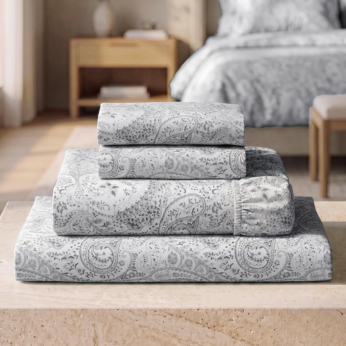 Mellanni Iconic 3-Piece Bed Sheet Set, 16" Deep Pocket (Twin, White)