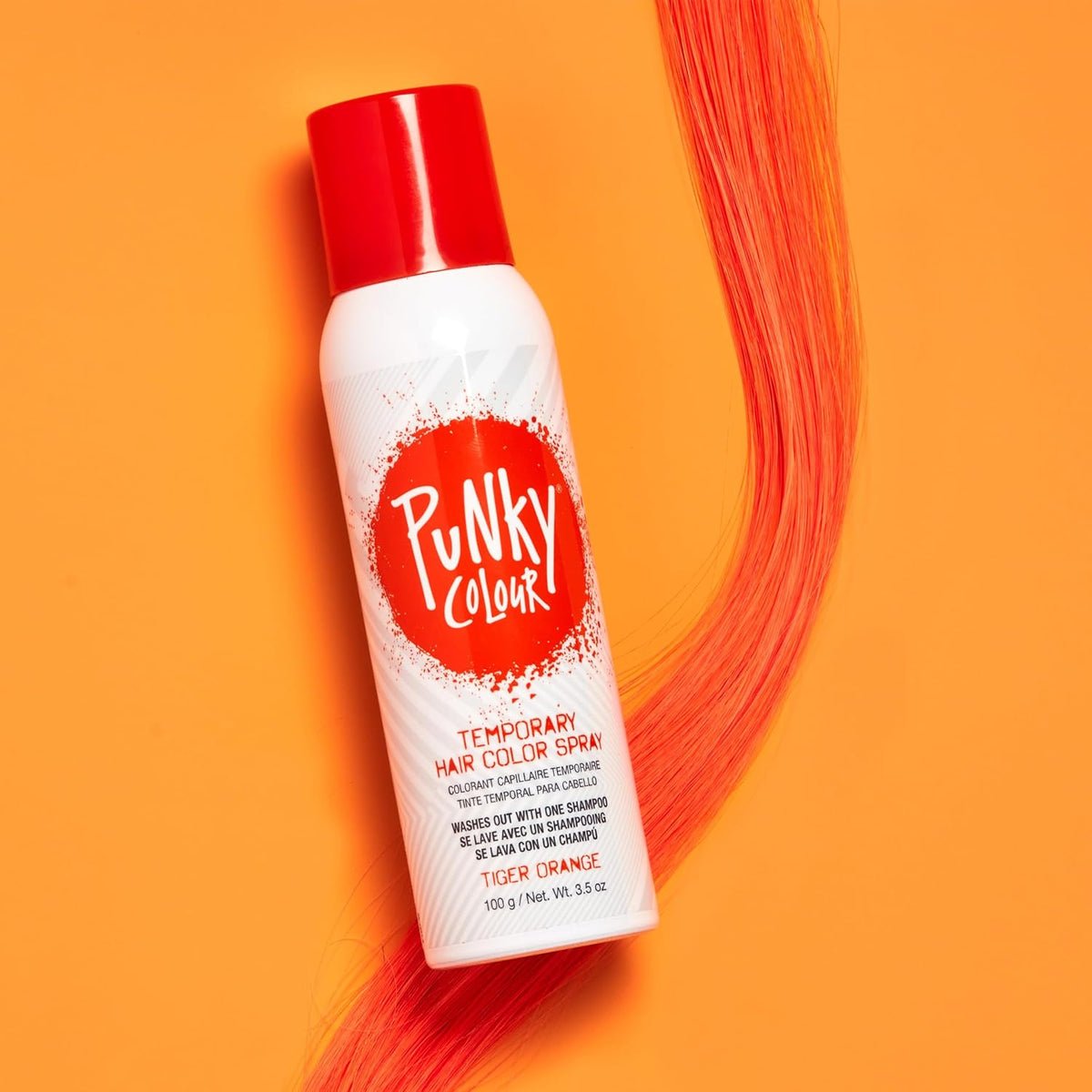 Punky Temporary Hair Color Spray Washes Out Tiger Orange, 3.5 oz, 1 Pack
