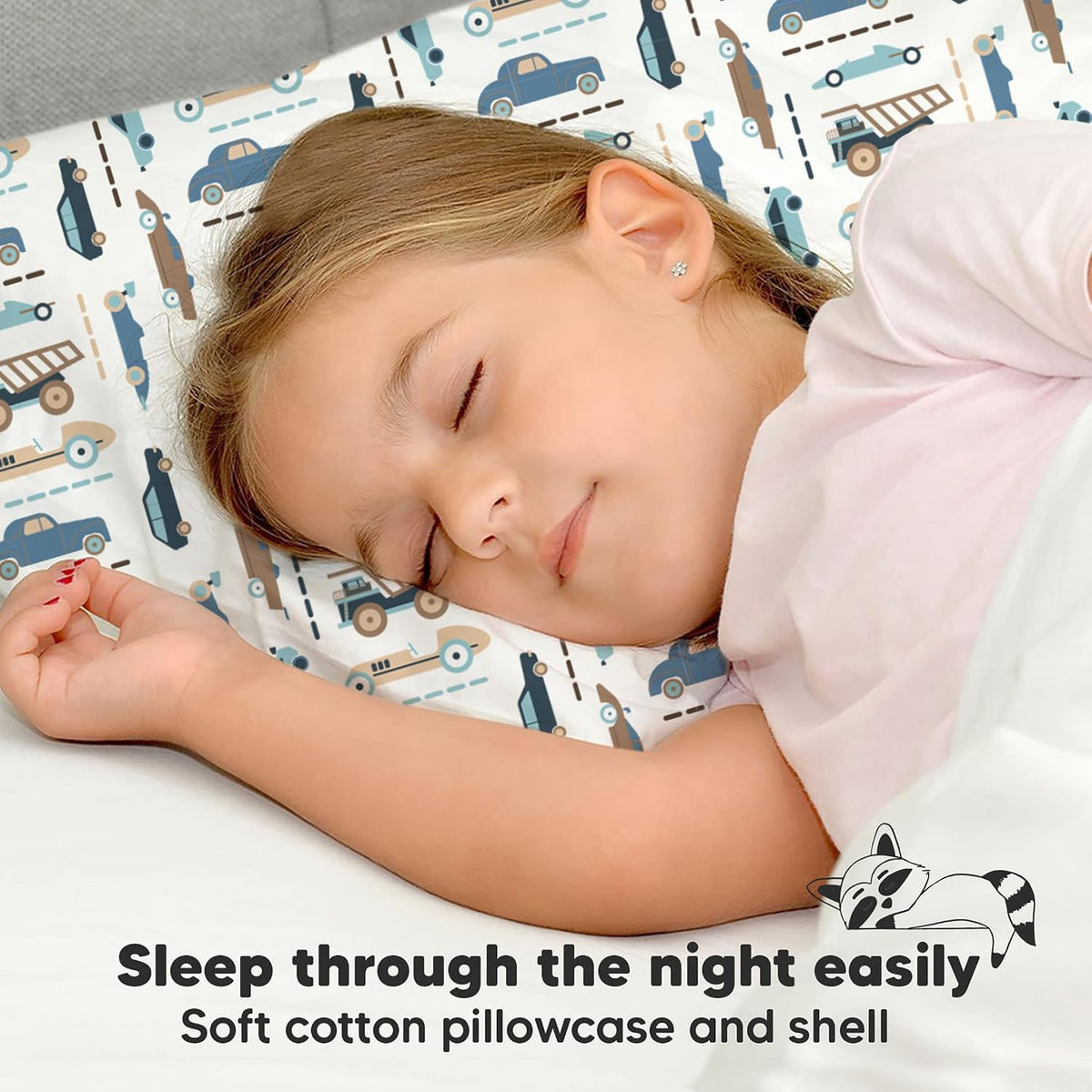 Toddler Pillow with Pillowcase, 13x18 My Little Dreamy Pillow (ABC Land)