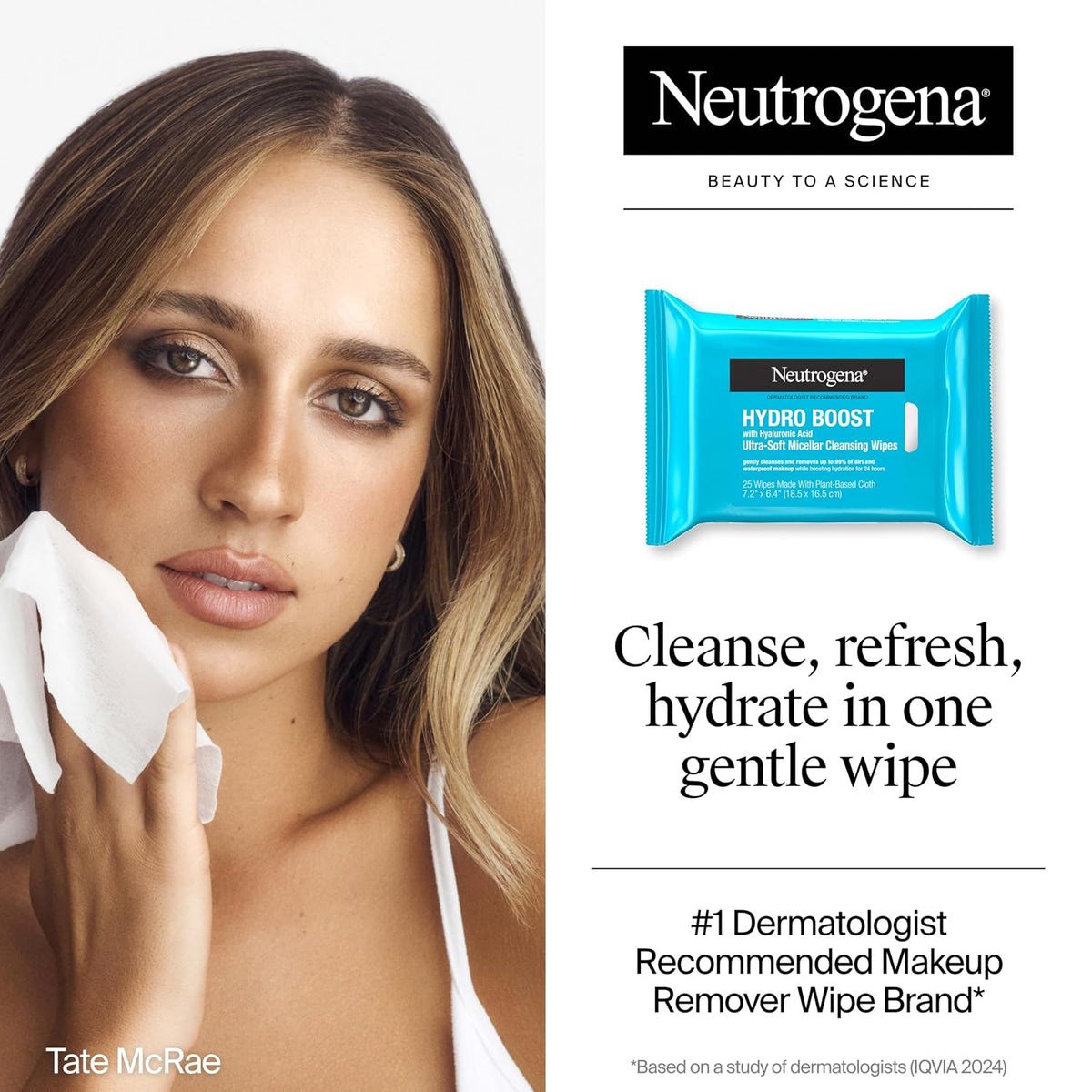 Neutrogena Hydro Boost Cleansing Wipes Makeup Remover,