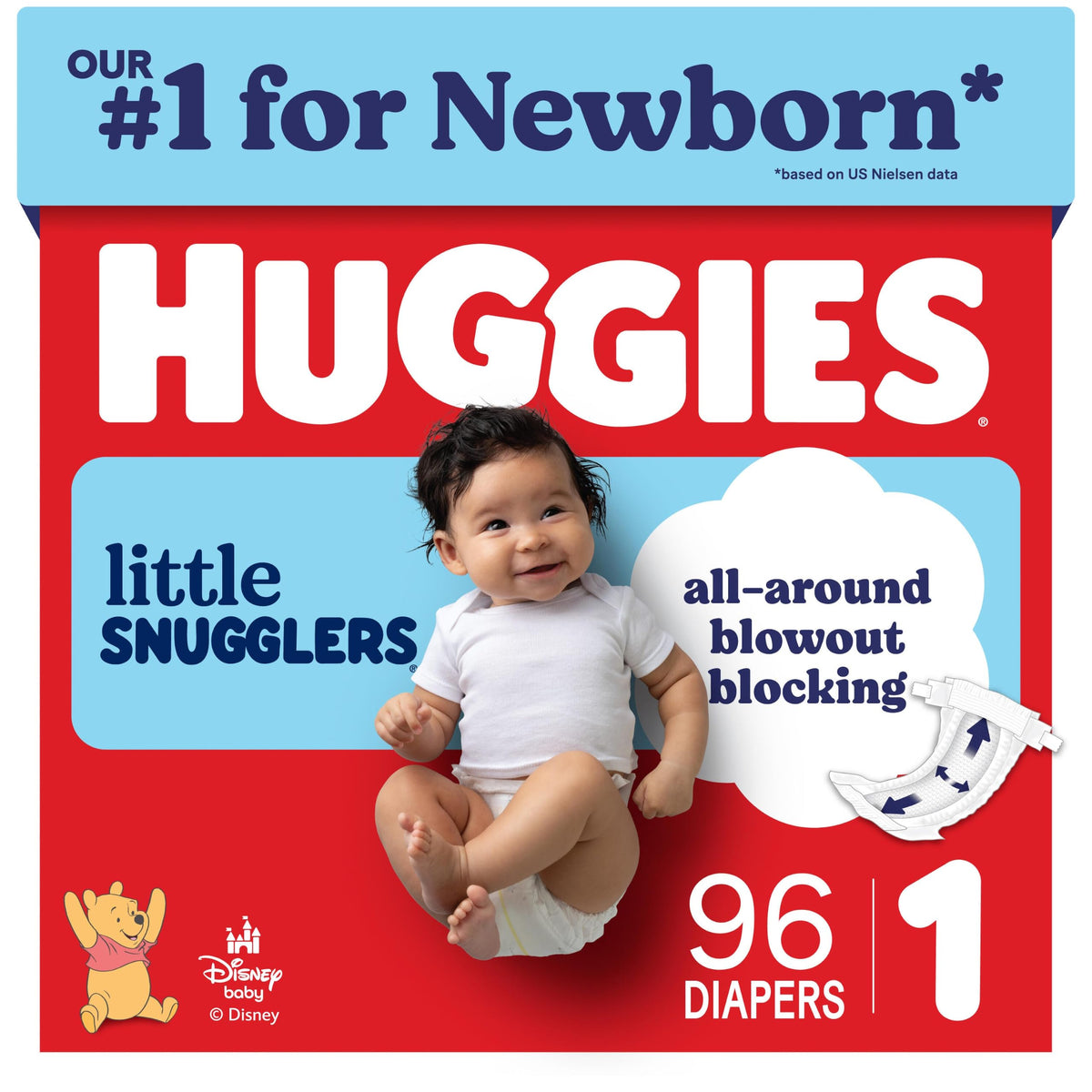 Huggies Little Snugglers Newborn Diapers, 144 Count