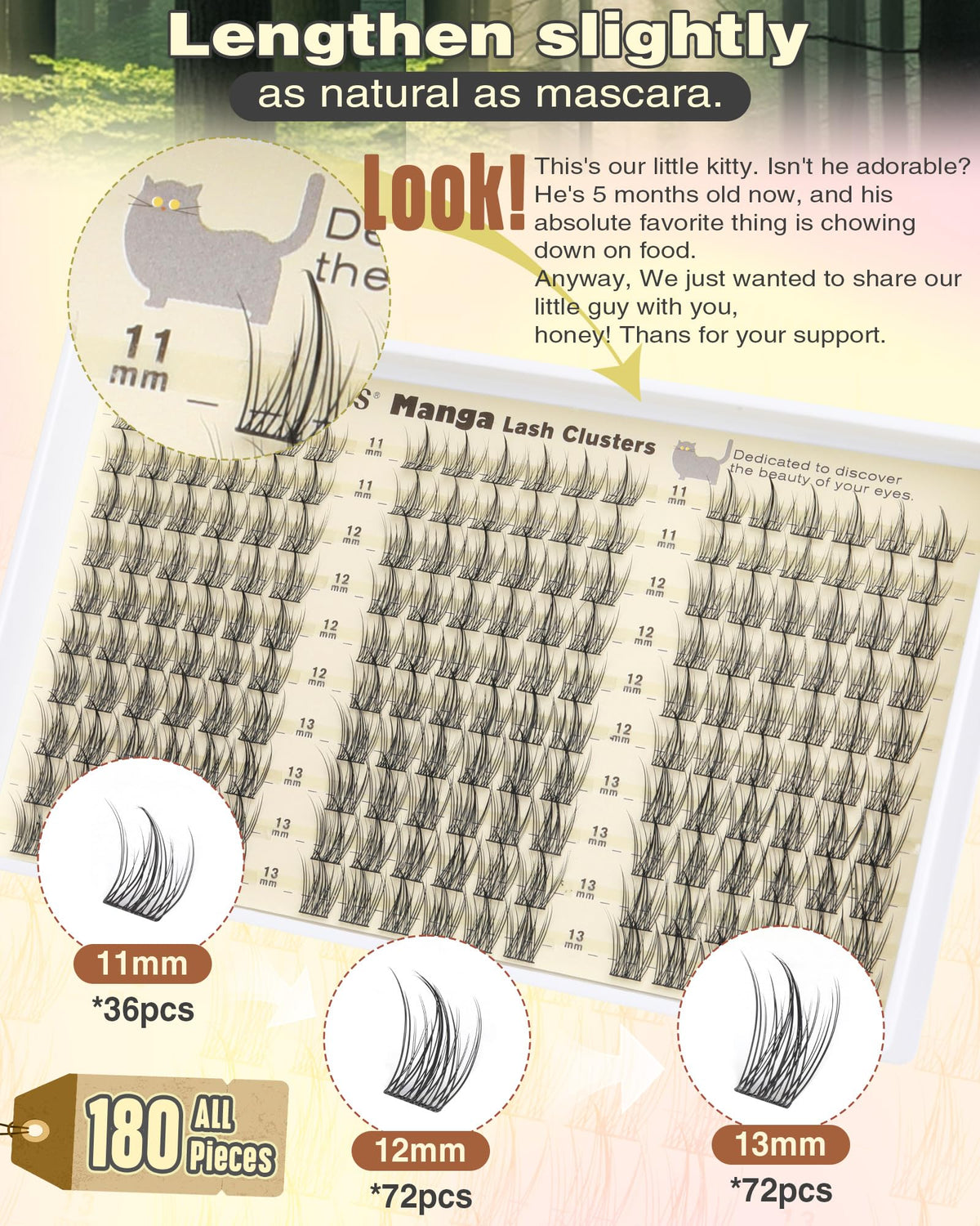 Goddvenus Lash Clusters Kit 9-14mm Wispy Eyelash Clusters Lashes Natural DIY Lash Extension Kit Short Cluster Eyelash Extensions Kit 300pcs C Curl Individual Lashes Cluster Eyelash (With Tweezers)
