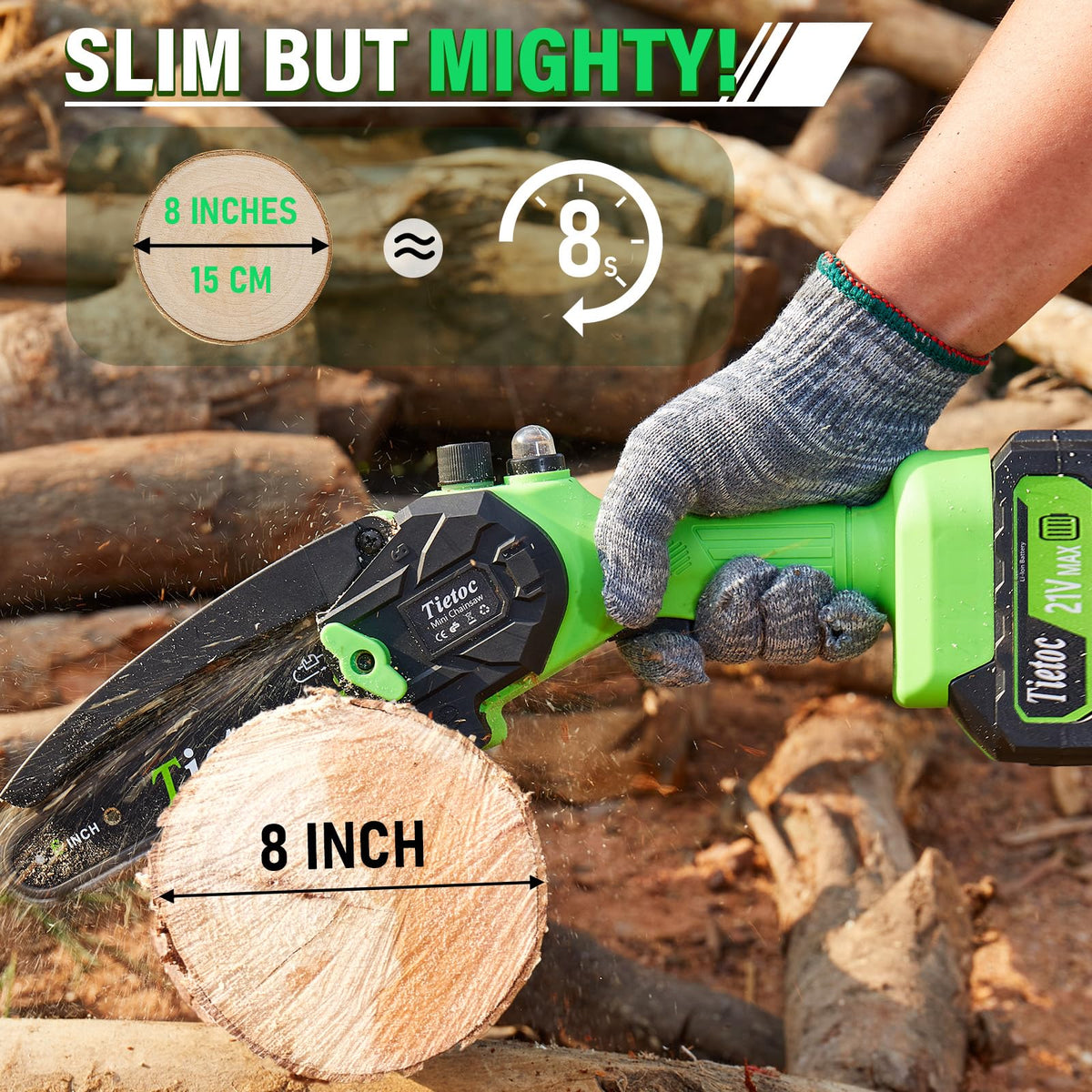 TIETOC 2-in-1 Brushless Pole Saw for Tree Trimming – 8" Mini Electric Chainsaw with 2×4000mAh Batteries, Auto Oiling, Tool-Free Adjustment,Cordless Battery Powered Saw for Home Garden Branch Cutting Father Jim Norris notebooks