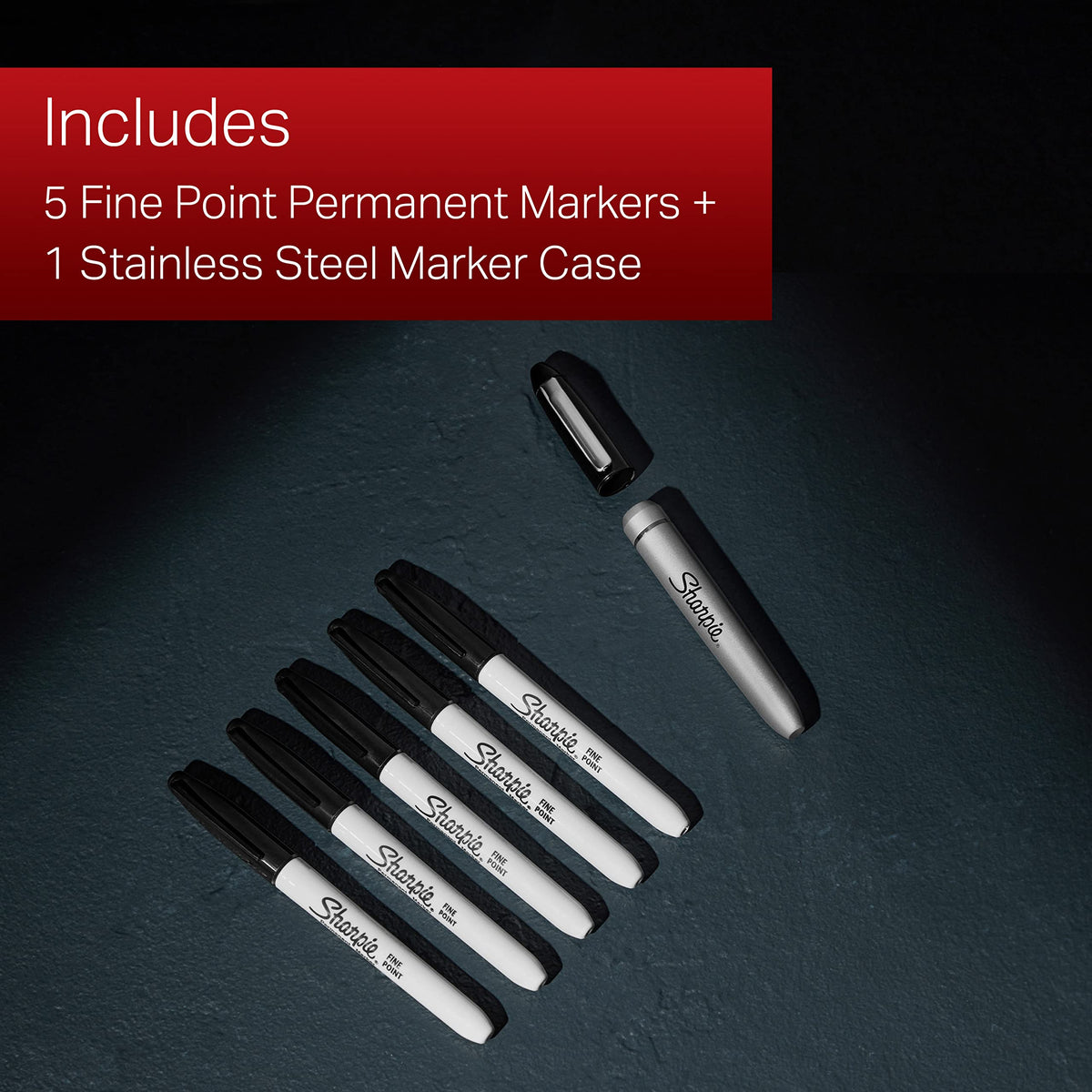 Sharpie Permanent Markers, Fine Tip, Black, 5 Count - Quick Drying, Fade Resistant Father Jim Norris notebooks